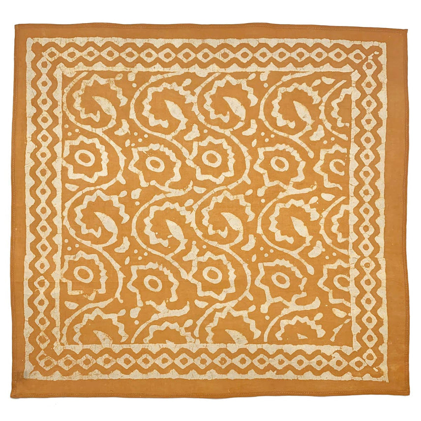 BLOCK PRINT BANDANA- GOLDEN YELLOW
