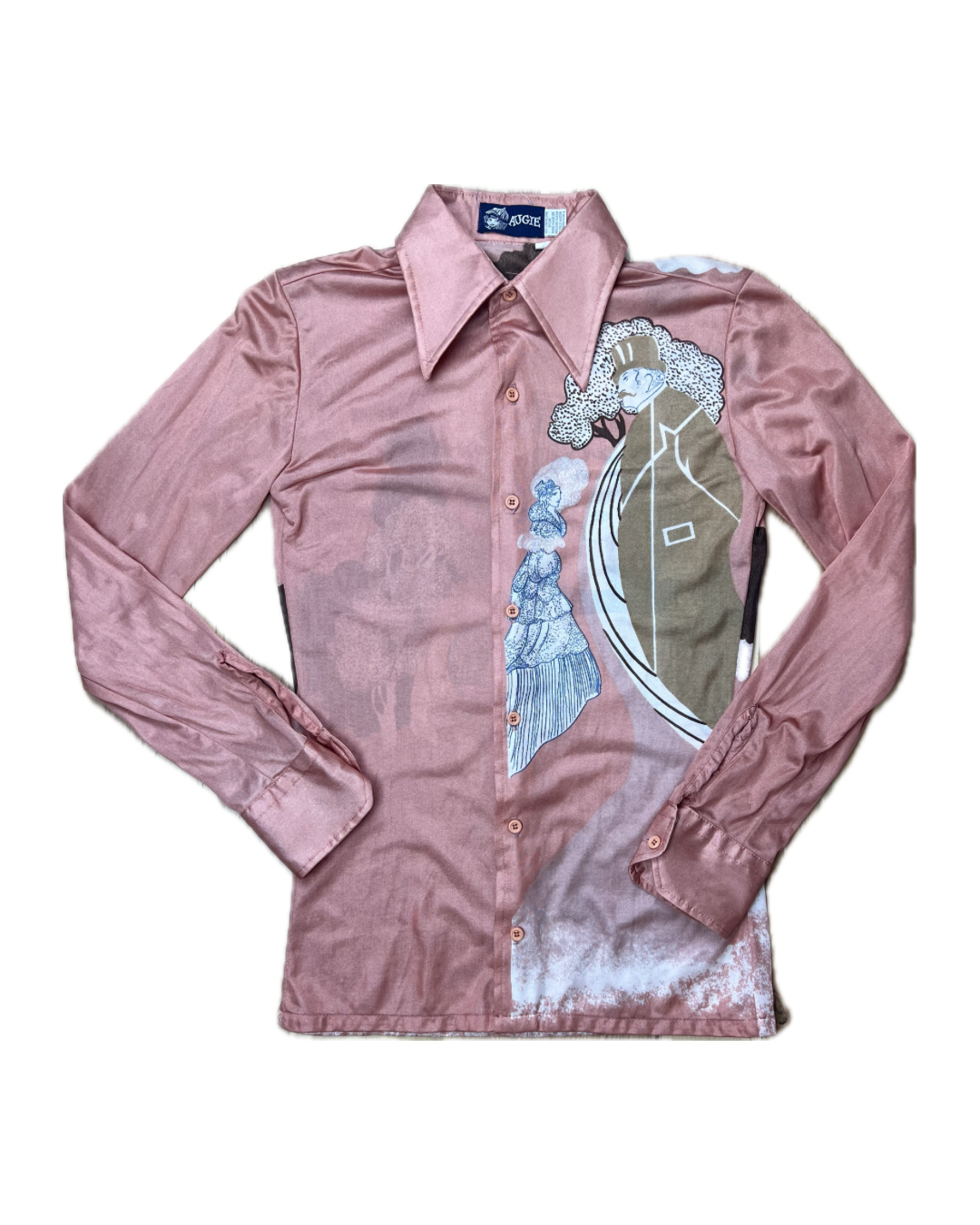 RARE 1970s AUGIE LADY DISCO SHIRT
