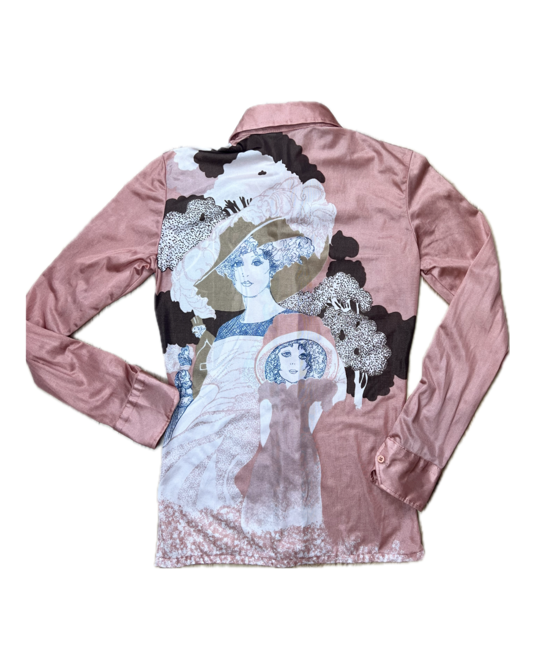 RARE 1970s AUGIE LADY DISCO SHIRT