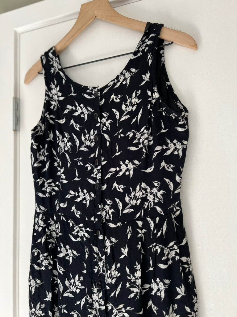 FLORAL B&W JUMPSUIT