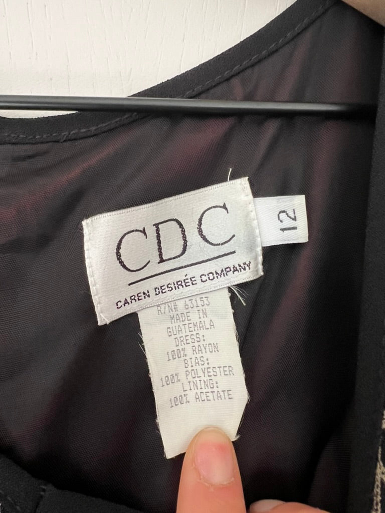 90s PATTERNED FLORAL MIDI DRESS