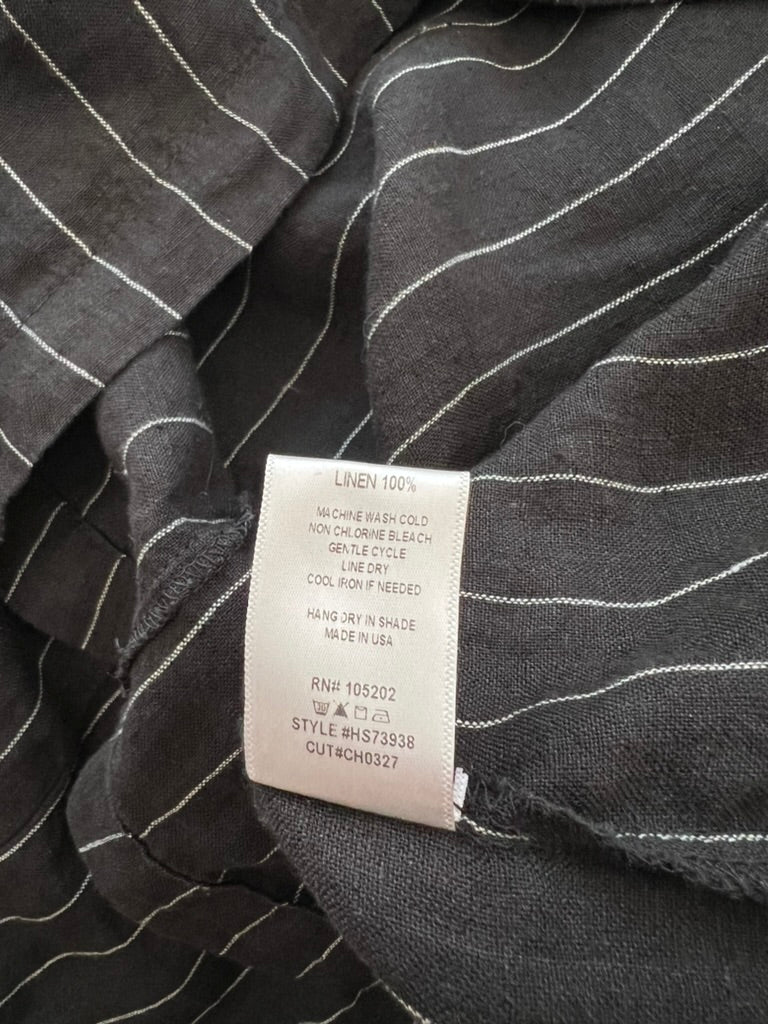 LINEN STRIPED TUNIC TOP