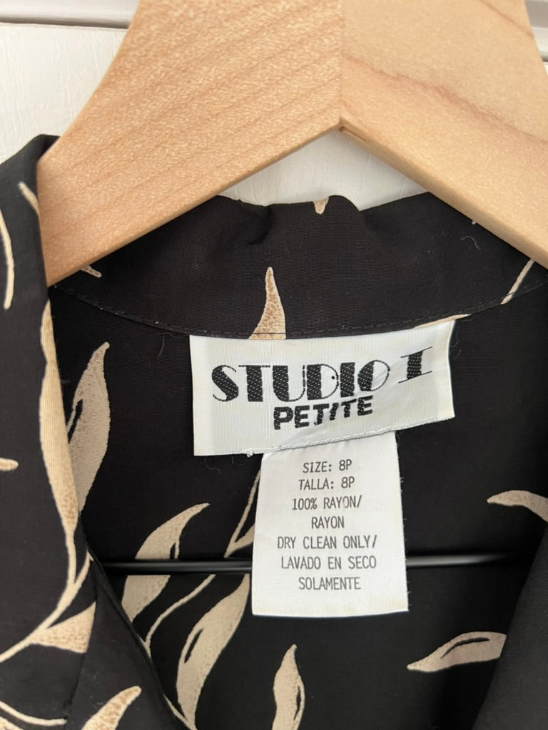 ABSTRACT FOLIAGE MAXI DRESS