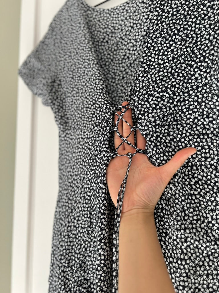 90S RAMPAGE GEOMETRIC SKATER DRESS
