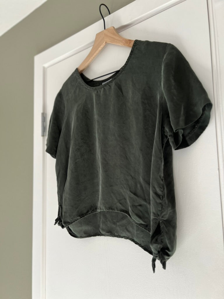 OFF BLACK SIDE TIE TOP