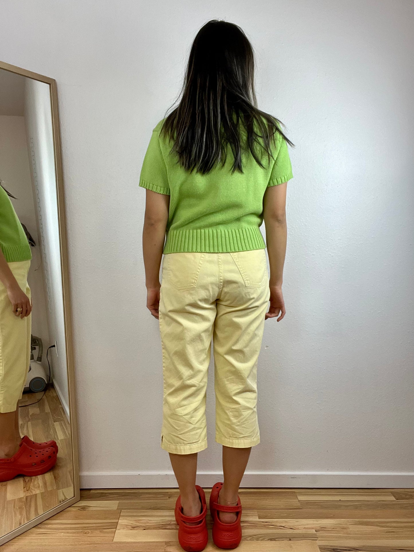 CHARTREUSE MOCK NECK SWEATER TOP