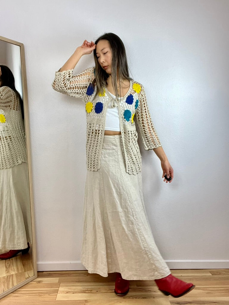 BOHO CROCHET FLORAL TOP