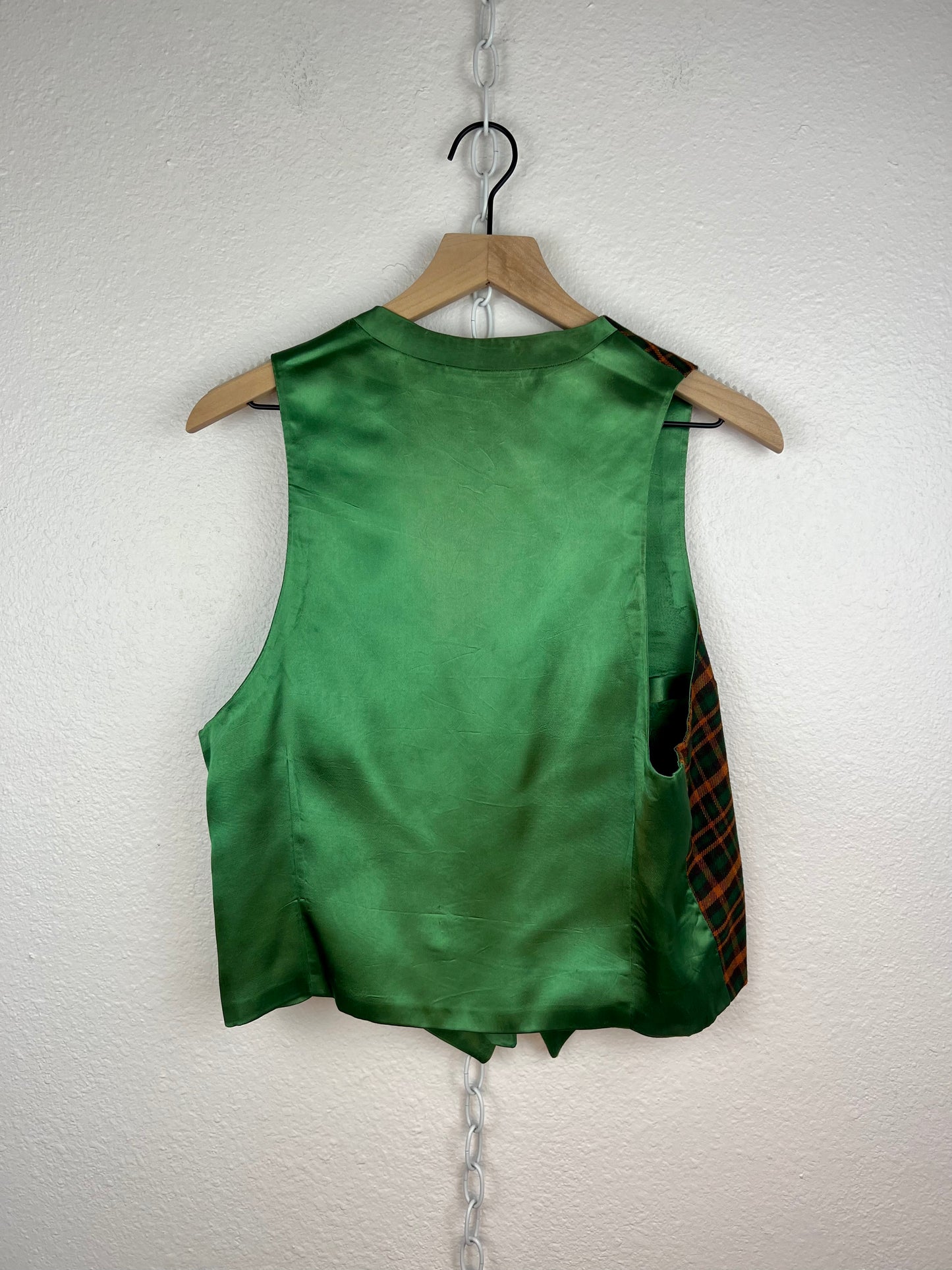 REVERSIBLE PLAID VEST