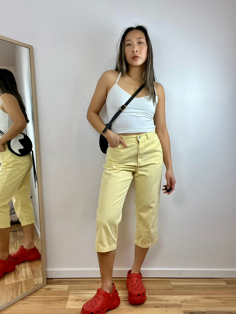 RALPH LAUREN YELLOW CAPRIS