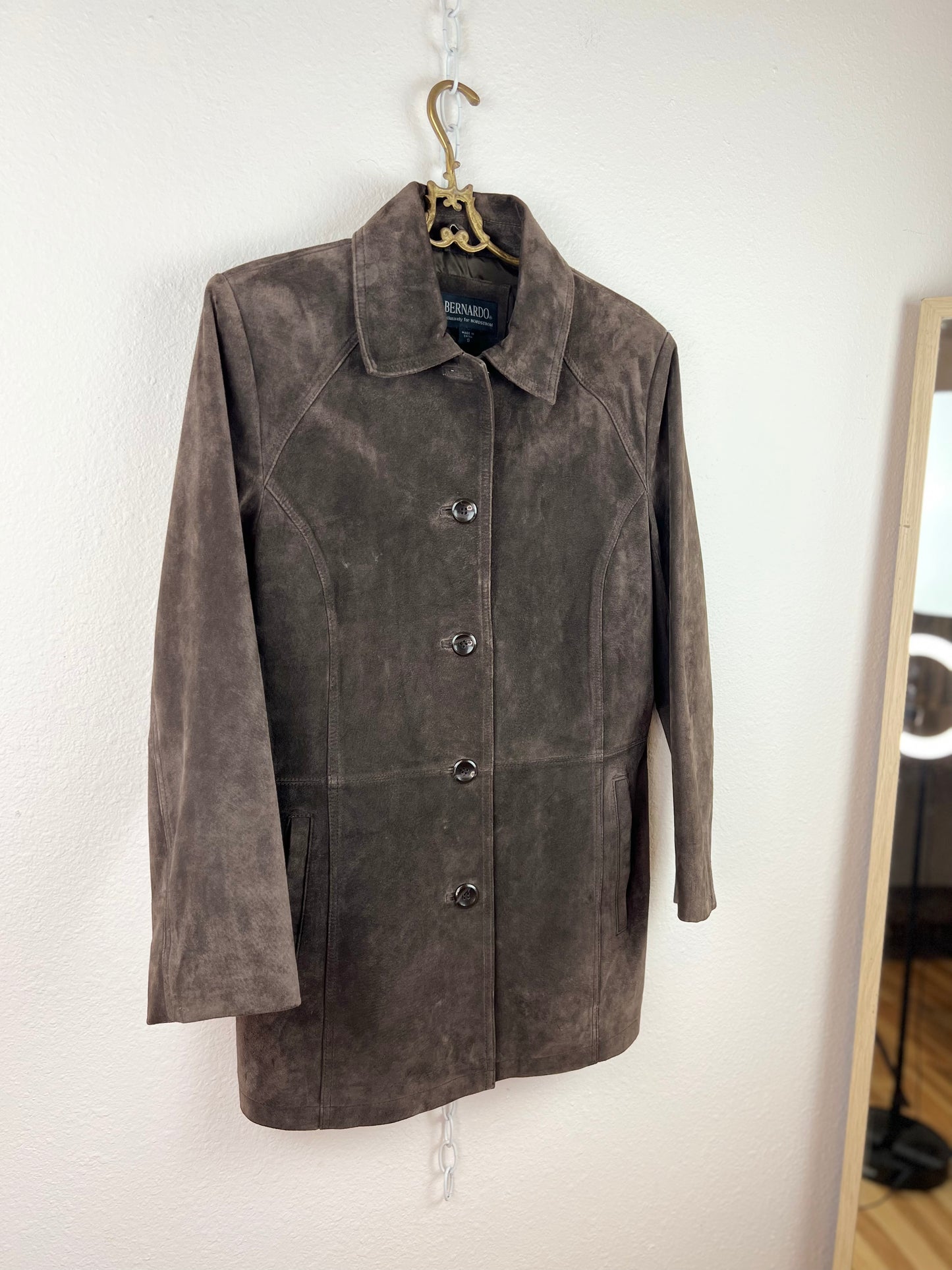 BROWN SUEDE LEATHER JACKET