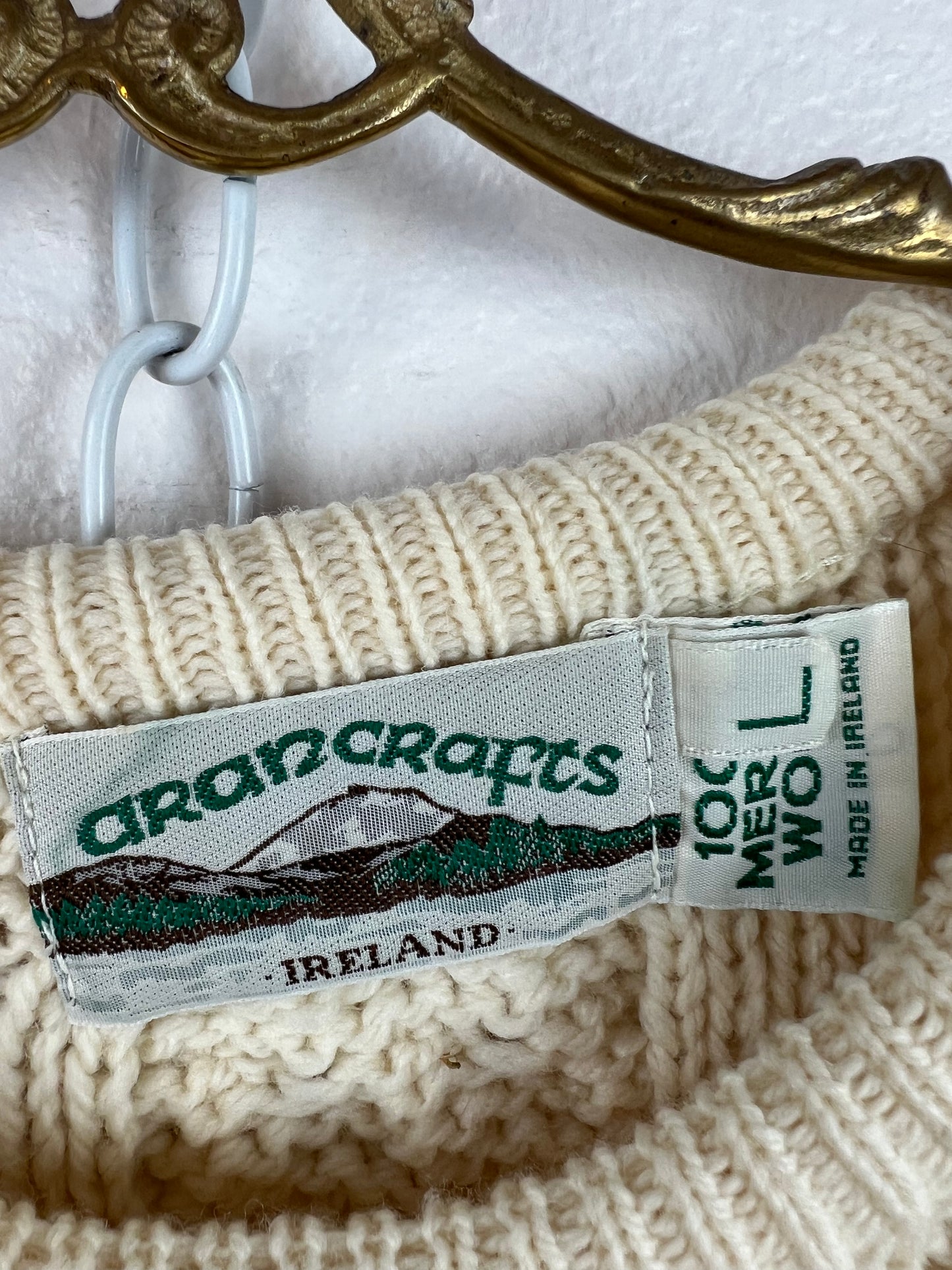 ARAN CRAFTS CABLE KNIT SWEATER