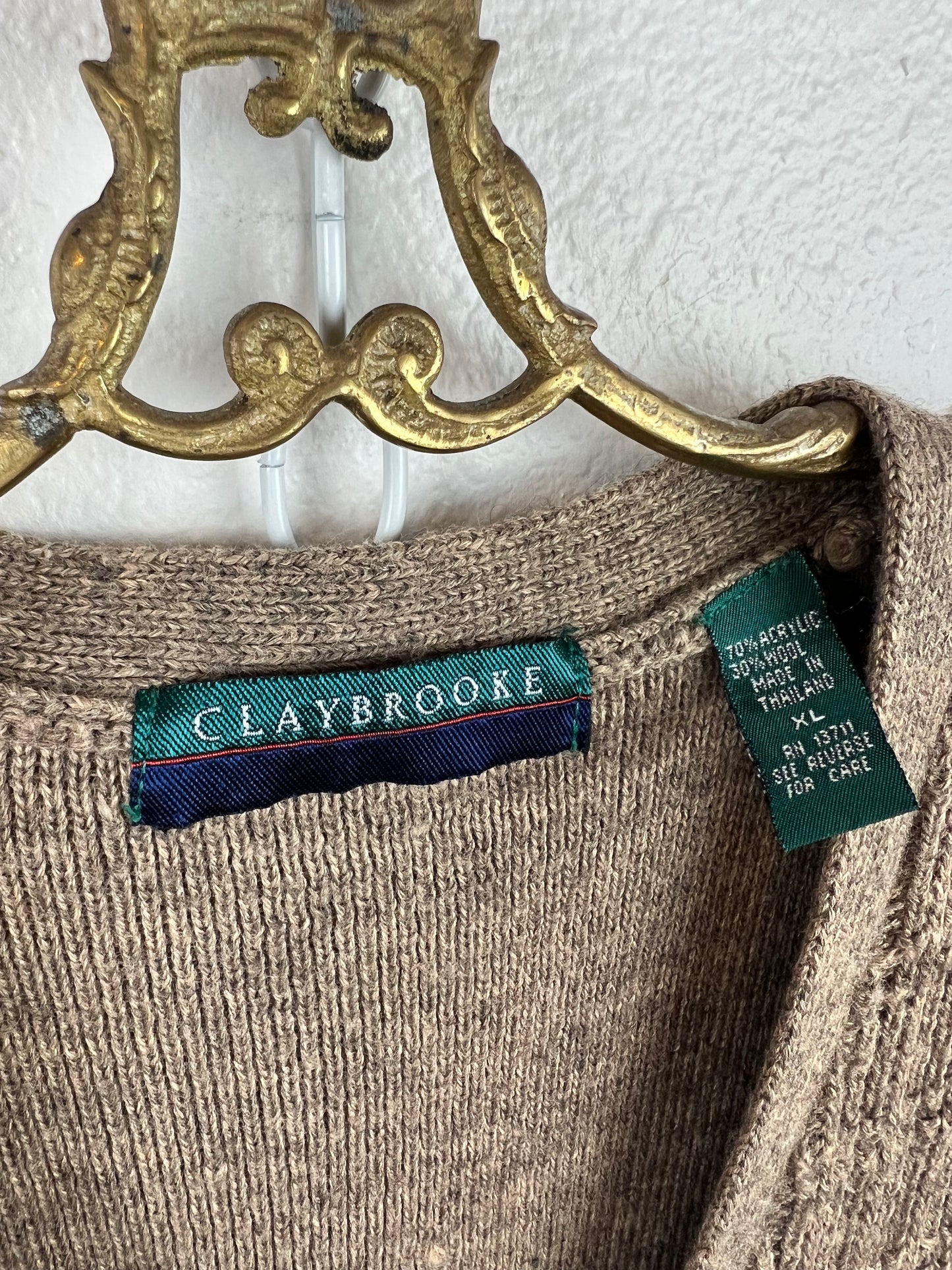 CLAYBROOK BROWN SWEATER VEST