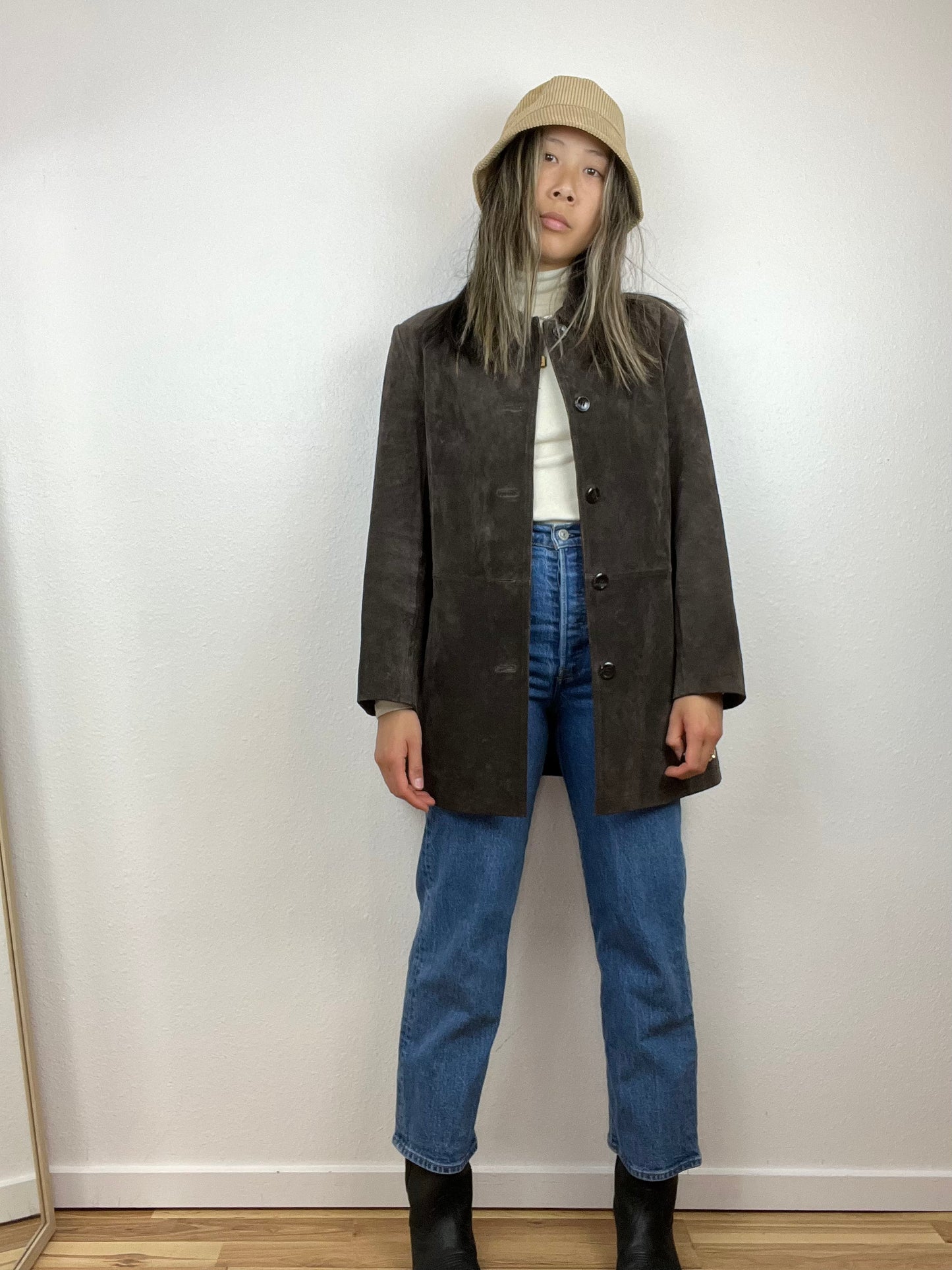 BROWN SUEDE LEATHER JACKET