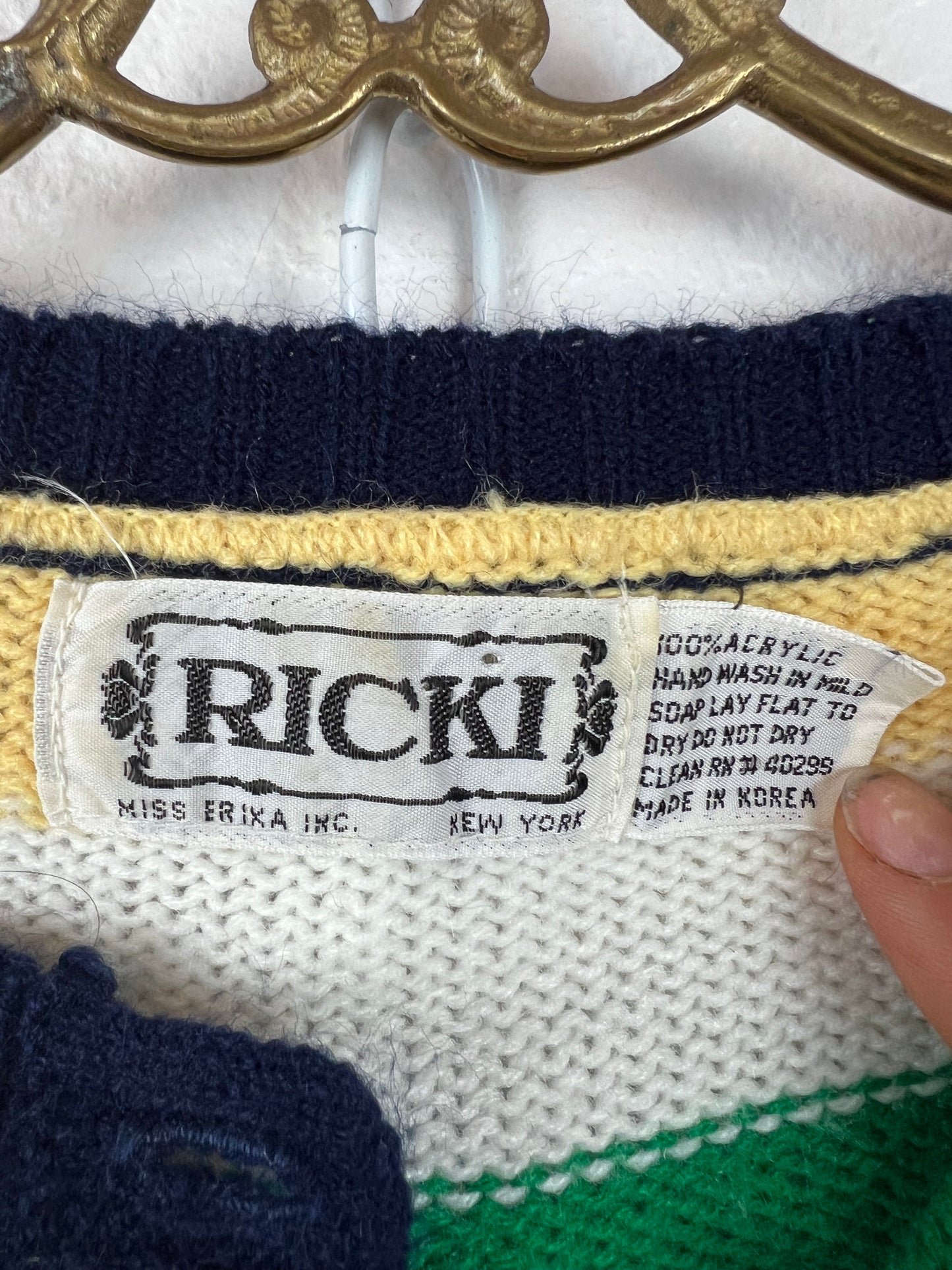 RICKI STRIPED HENLEY SWEATER