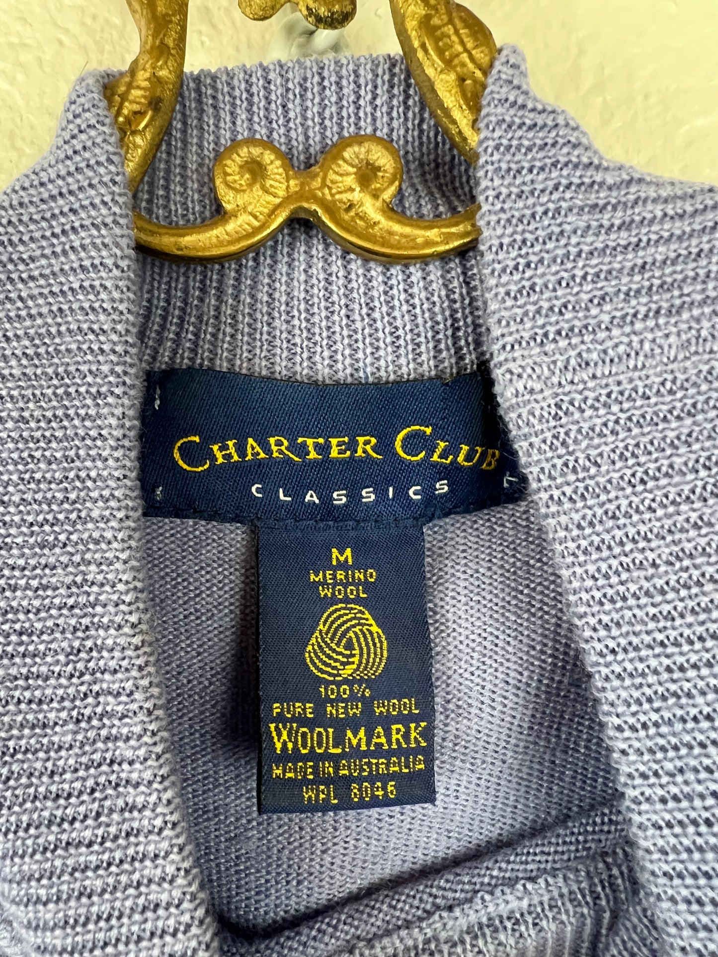 WOOL LILAC MOCK NECK SWEATER