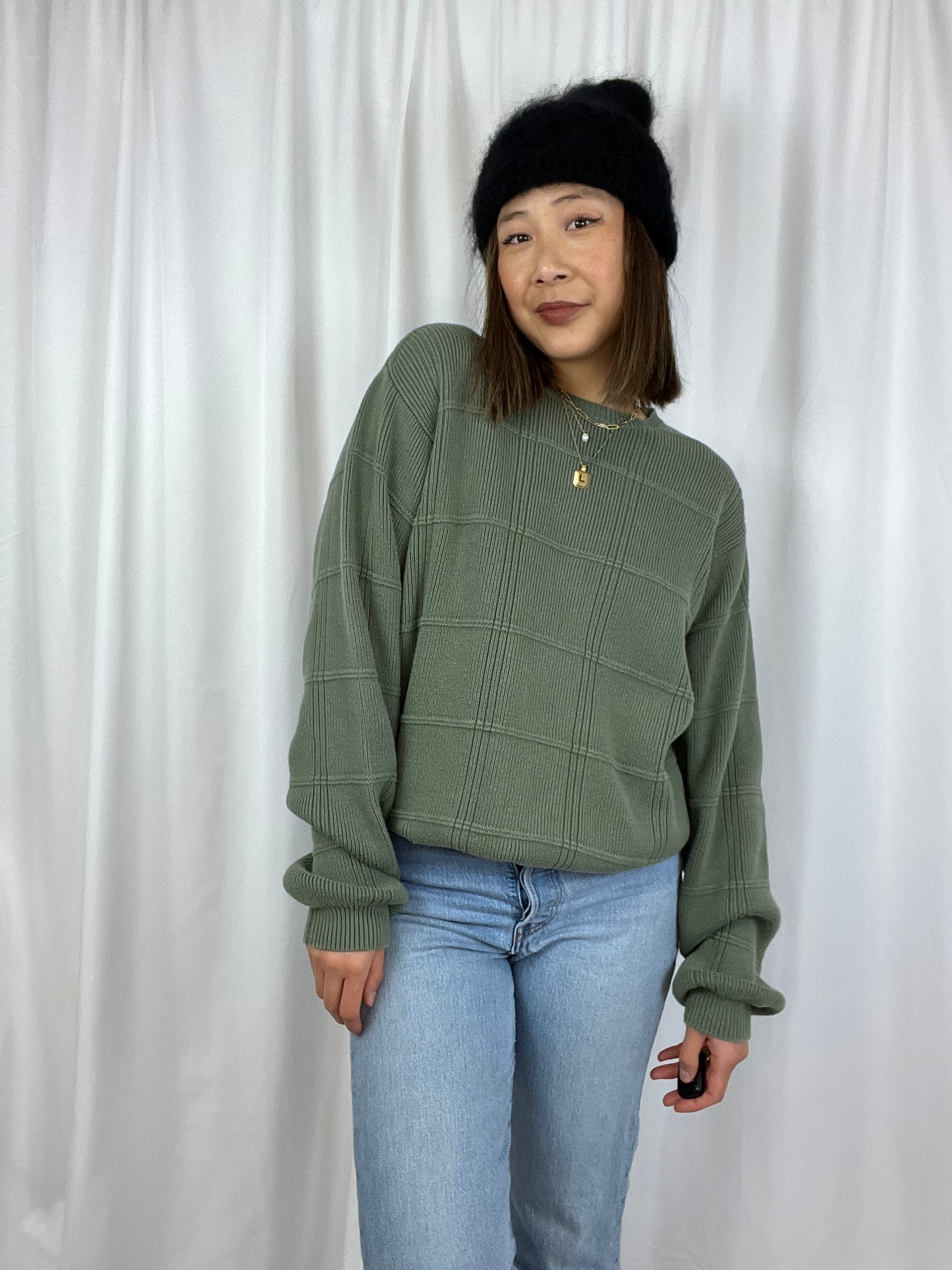SAGE GREEN CREWNECK SWEATER