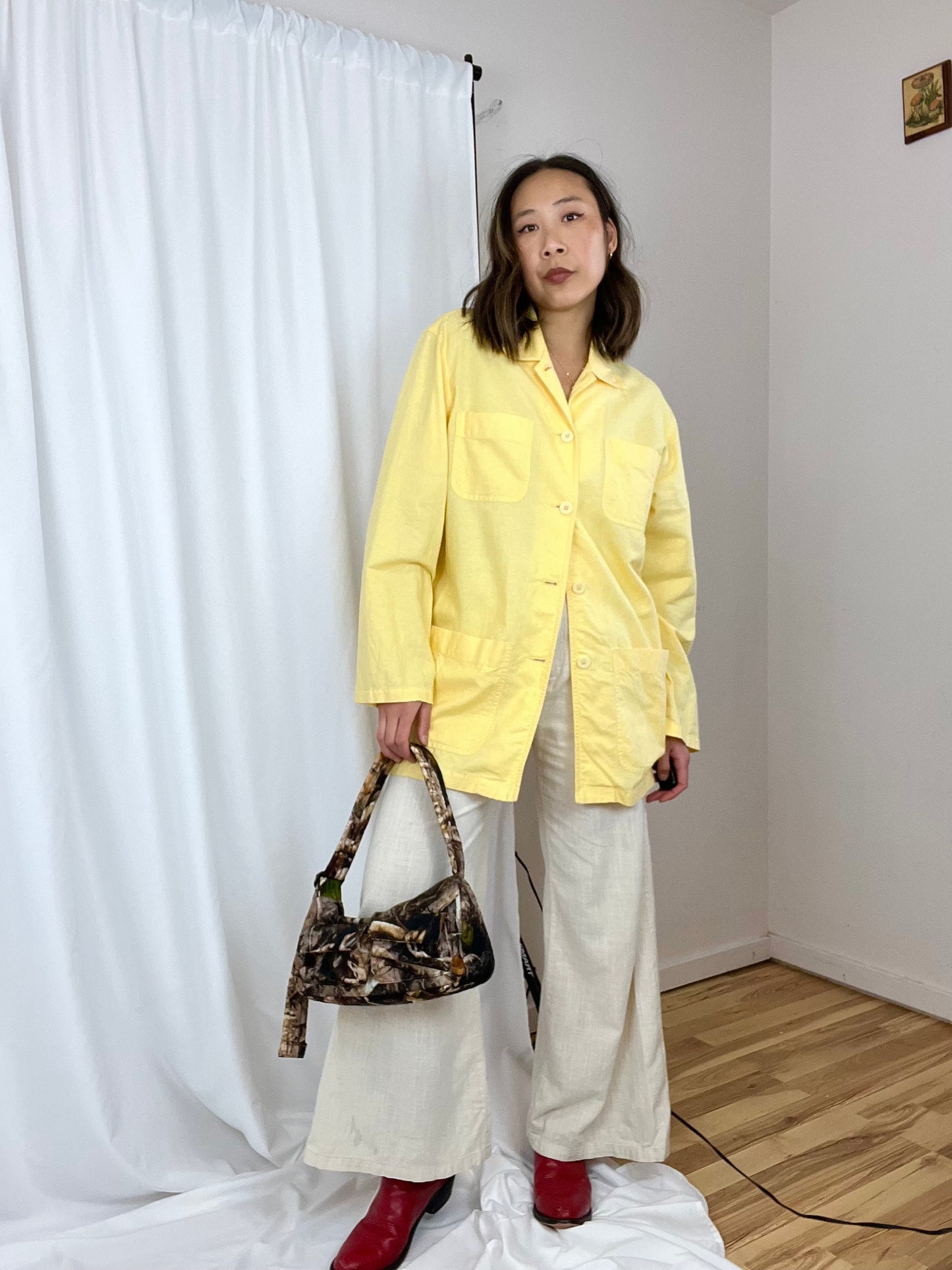 LIZ CLAIBORNE YELLOW CHORE TOP