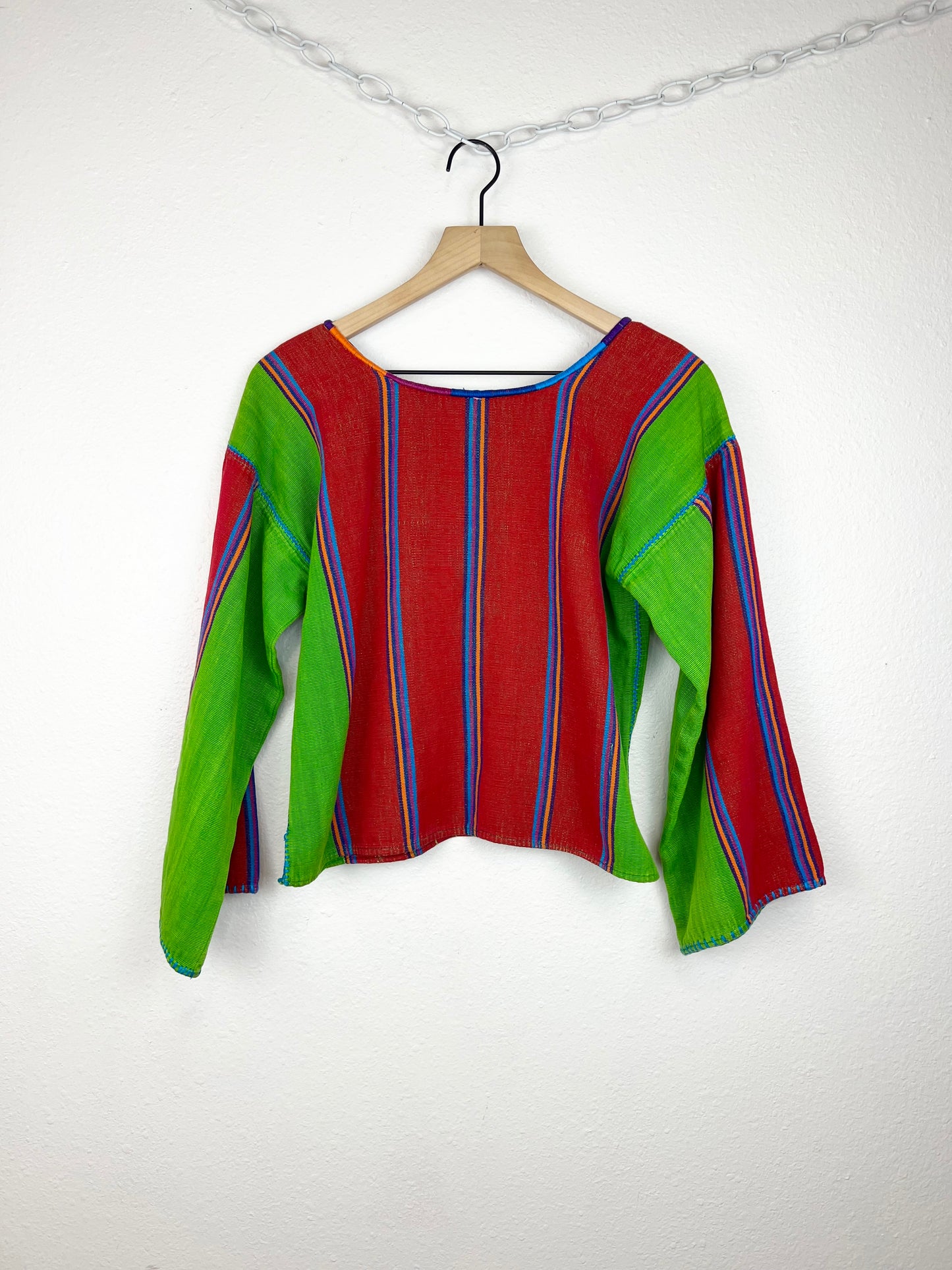 ARTISAN BELL SLEEVE COLOR BLOCK TOP