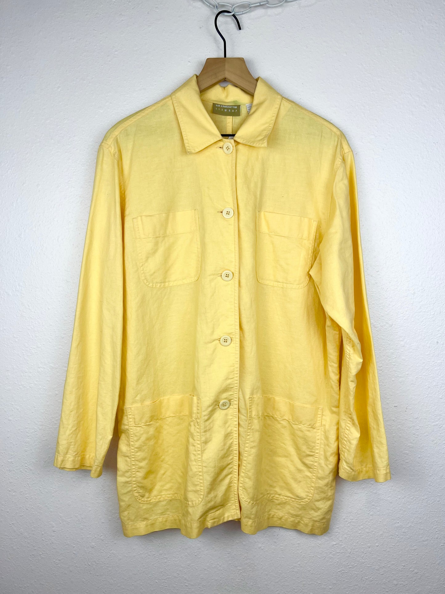 LIZ CLAIBORNE YELLOW CHORE TOP