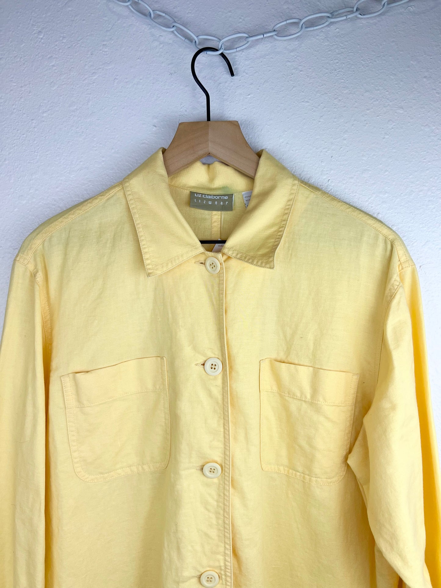 LIZ CLAIBORNE YELLOW CHORE TOP