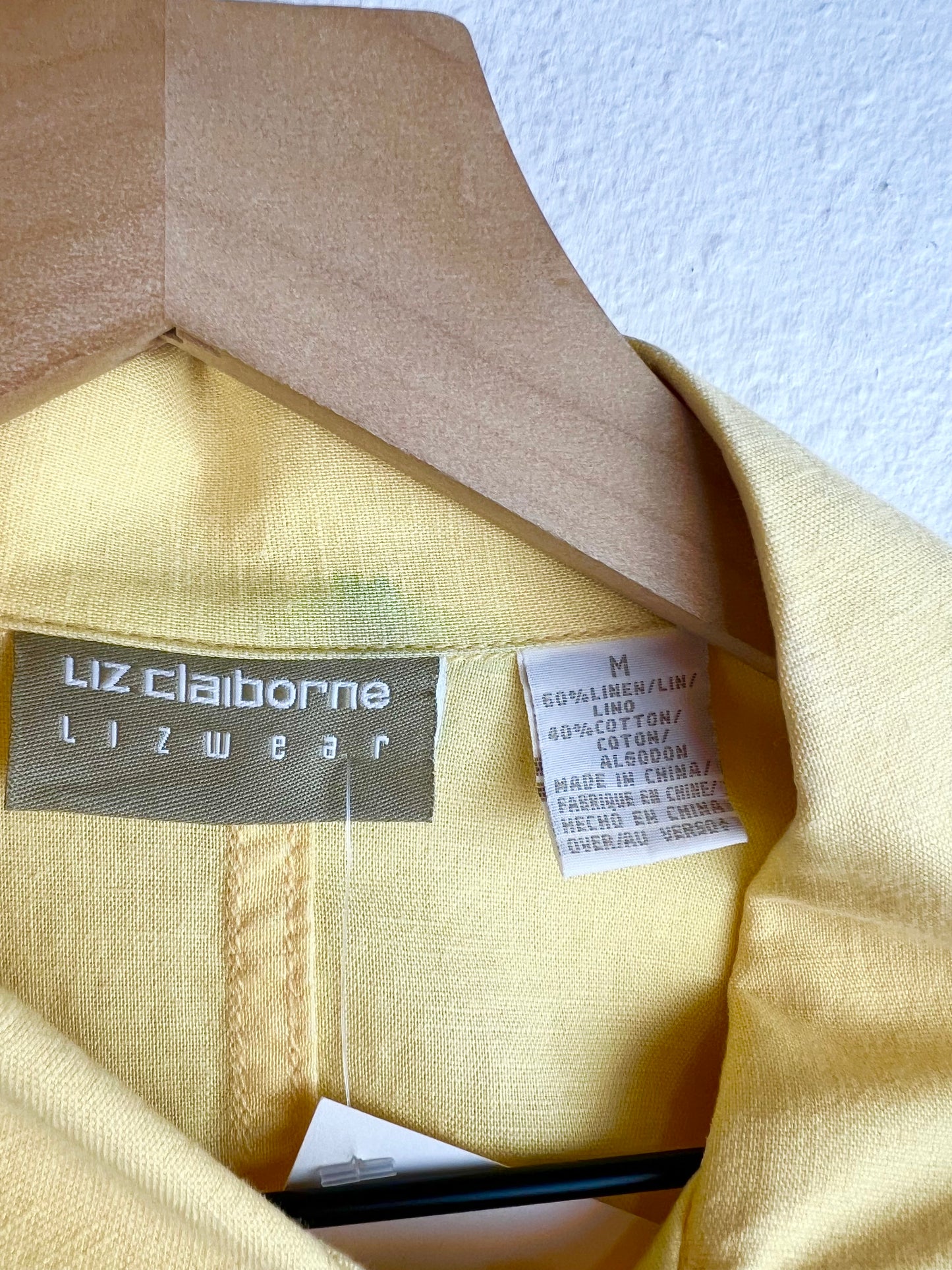 LIZ CLAIBORNE YELLOW CHORE TOP