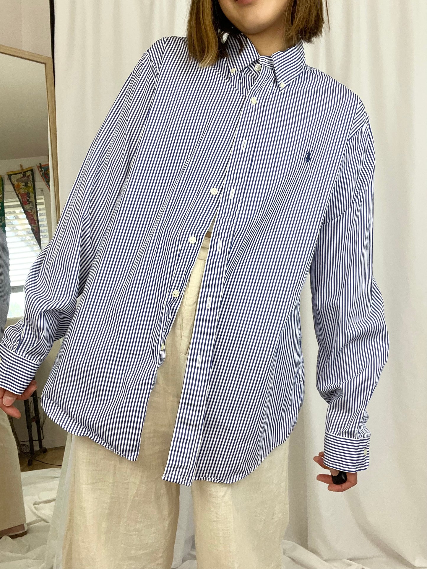 RALPH LAUREN STRIPED BUTTON DOWN