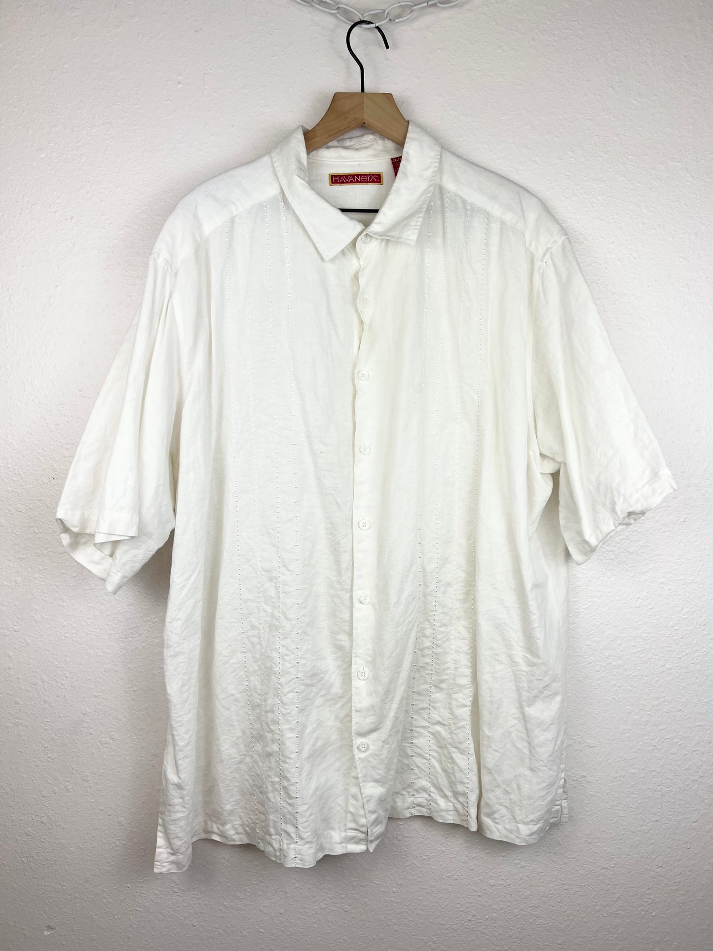 BOXY LINEN SHORT SLEEVE BUTTON DOWN