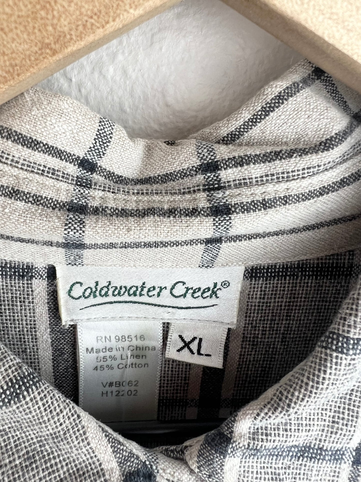COLDWATER CREEK PLAID BUTTON DOWN