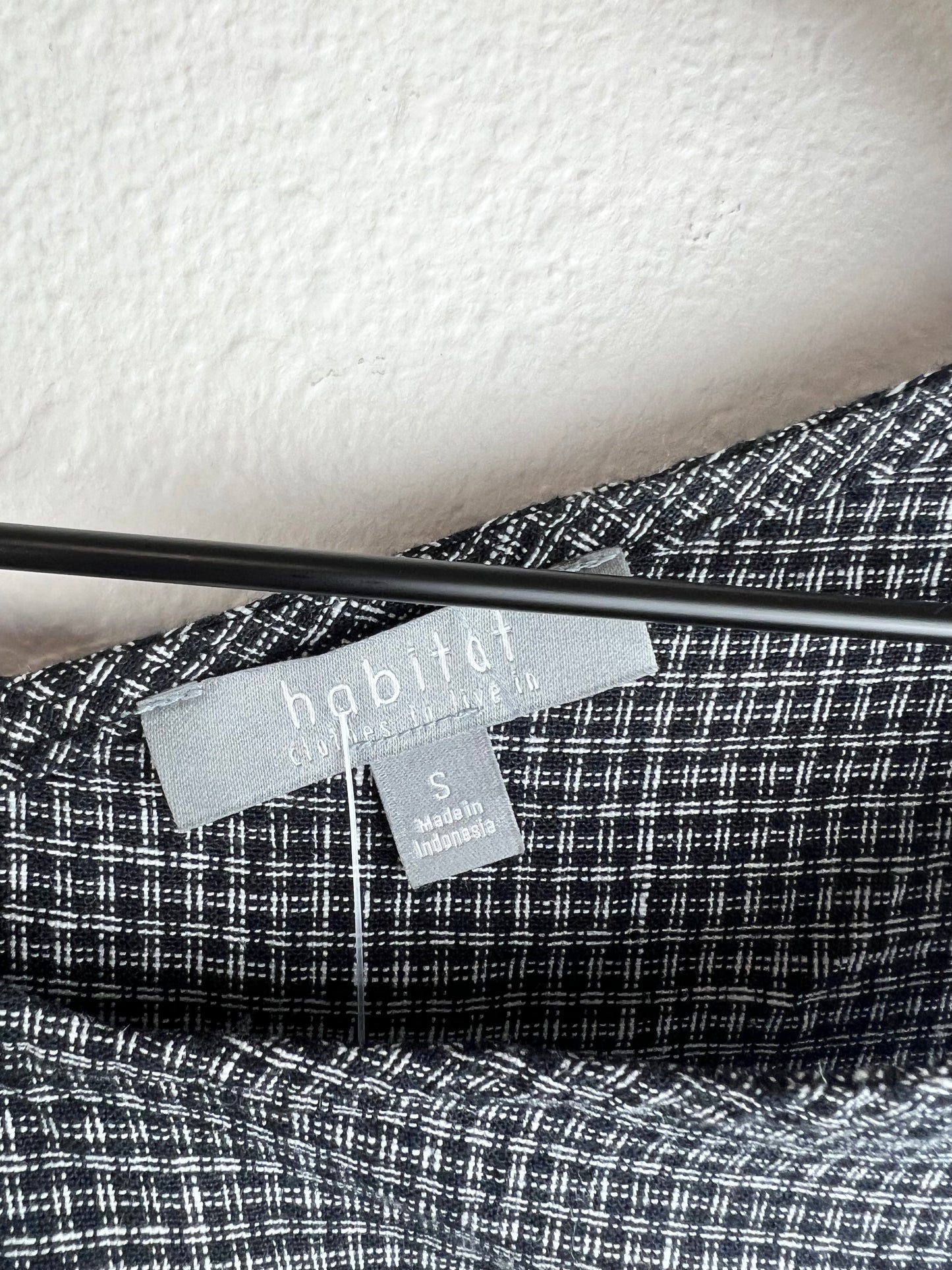 LINEN STRIPED GINGHAM DRESS