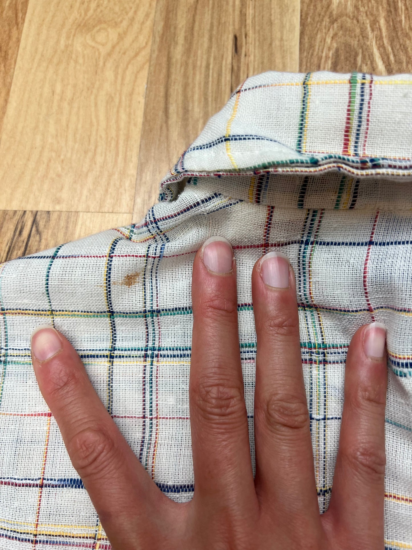 1970/80s JCPENNY RAINBOW PLAID BUTTON UP