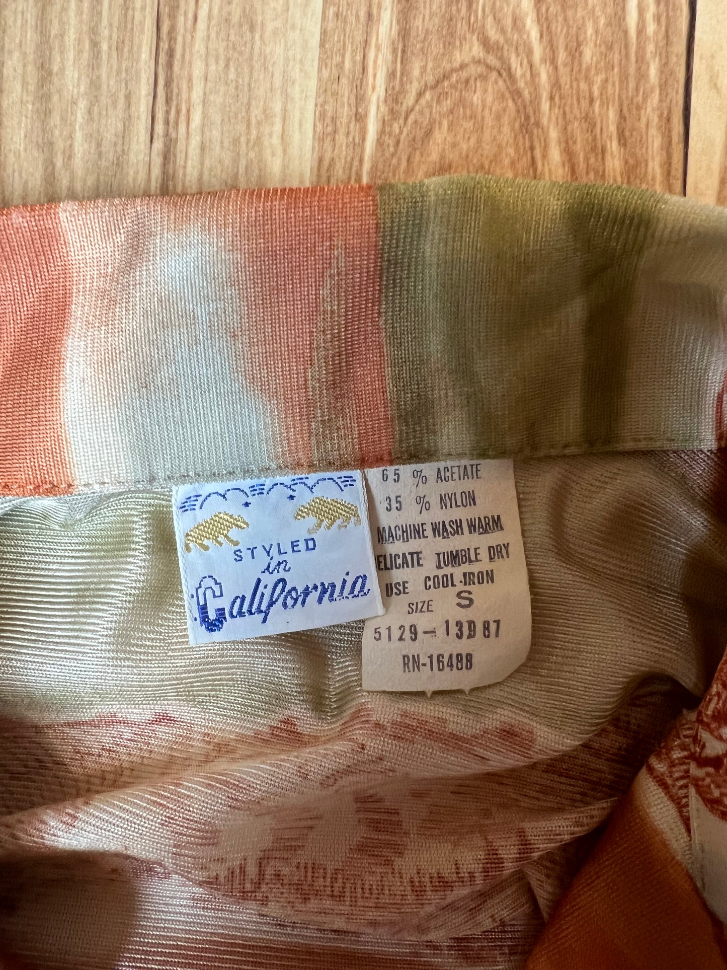 1970s STYLED IN CALIFORNIA LANDSCAPE DISCO SHIRT