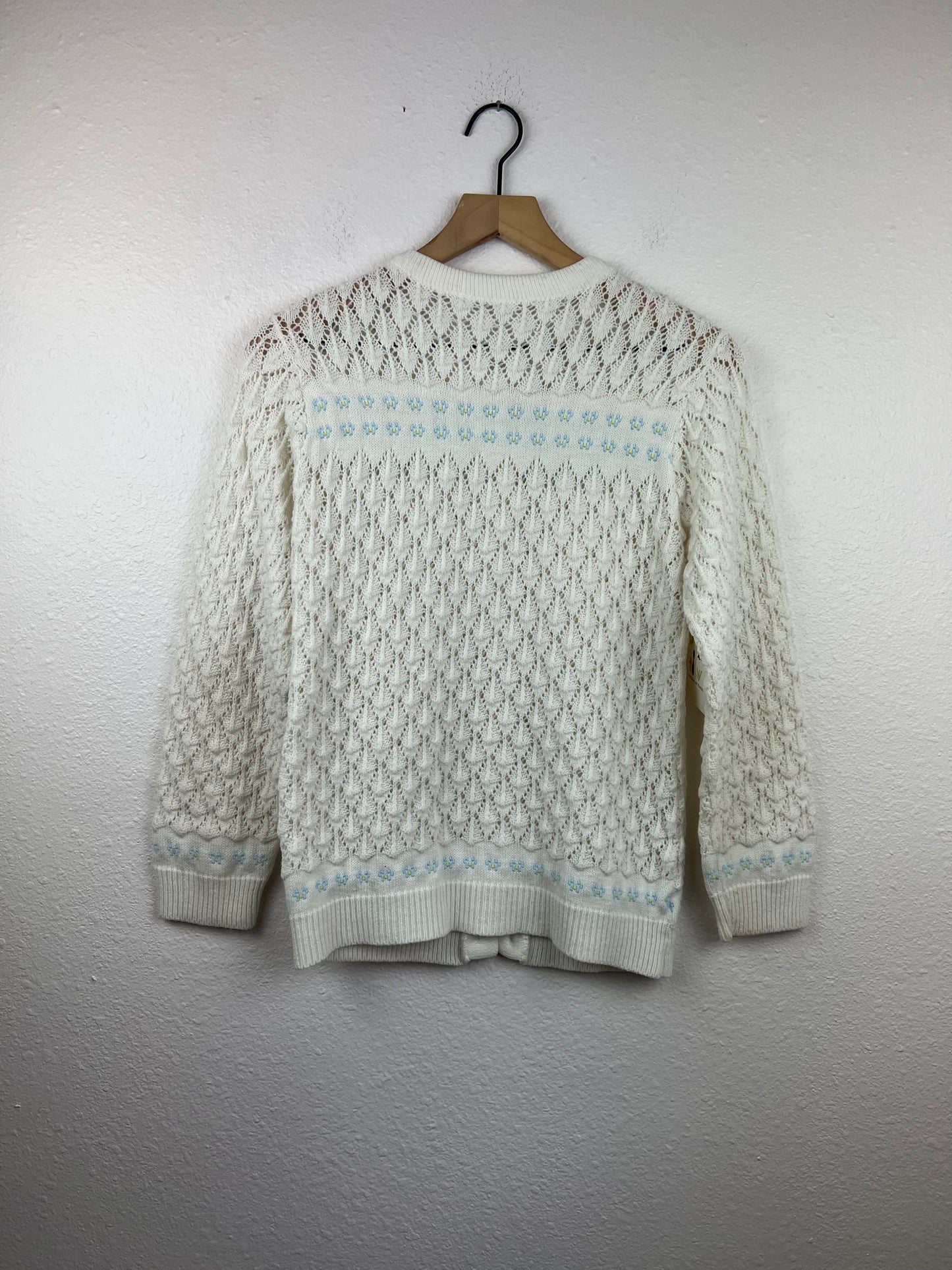 60s Floral Crochet Cardigan