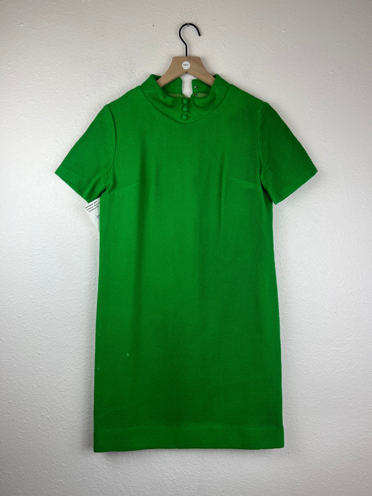 60s Kelly Green Shift Dress