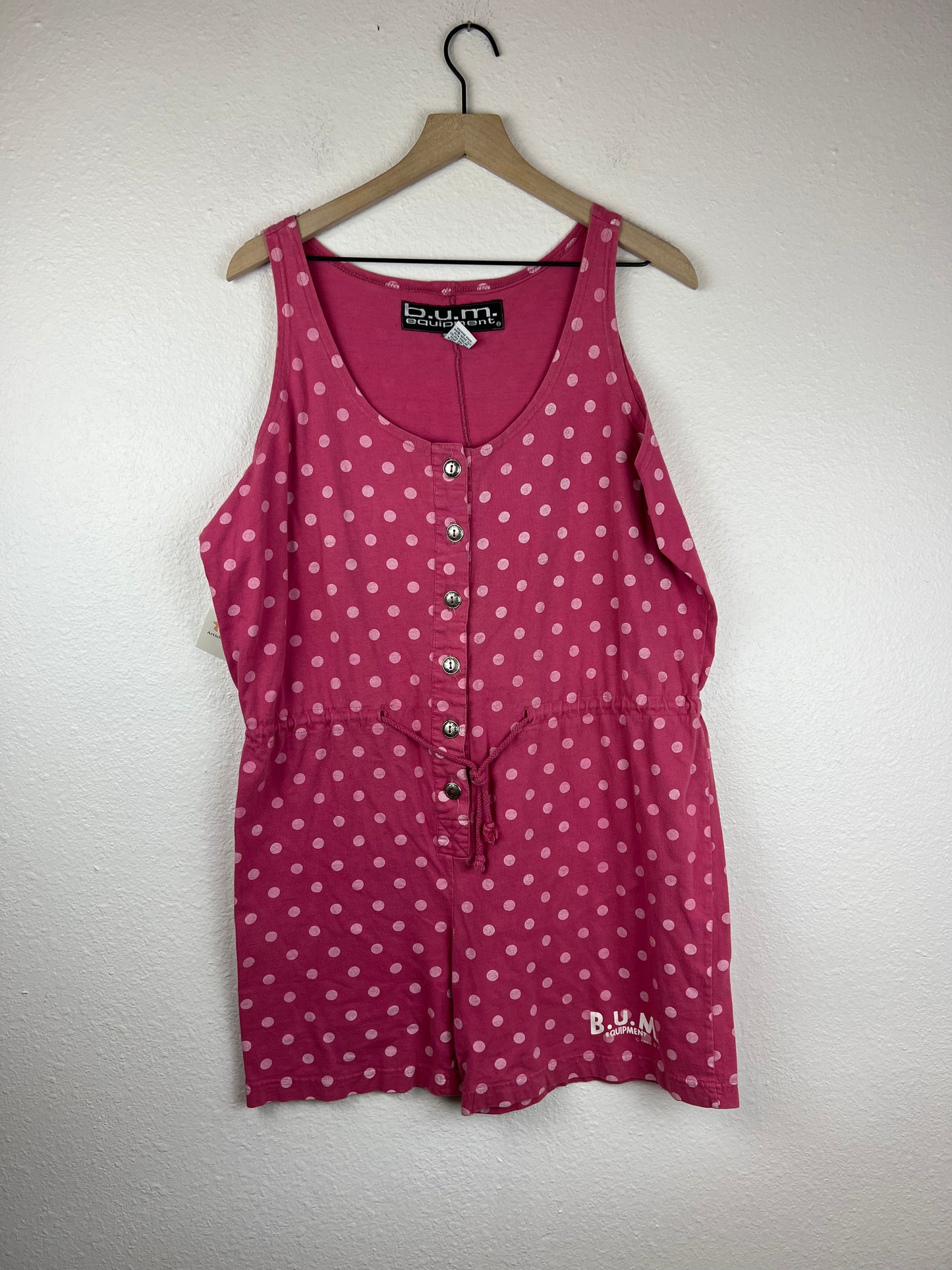 B.U.M. Equipment Pink Polka Dot Romper