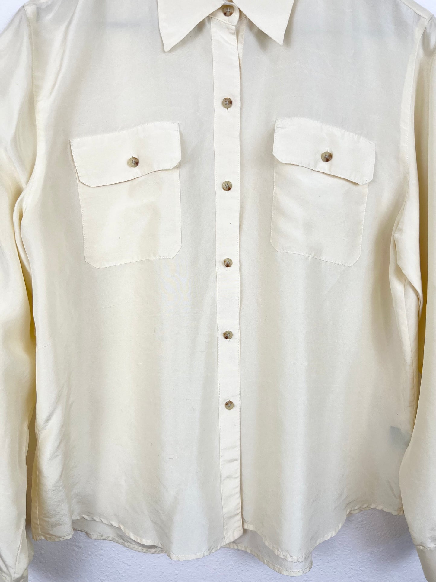RALPH LAUREN SILK LONG SLEEVE TOP