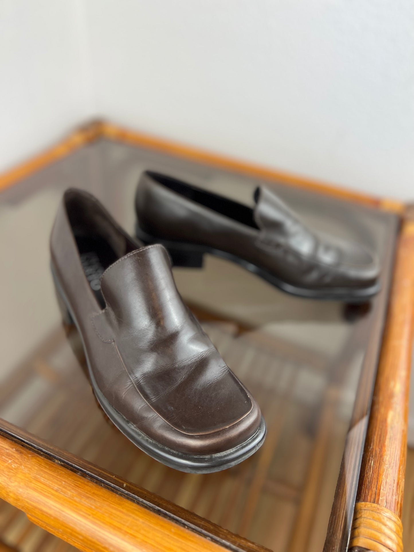 Franco Sarto Brown Leather Loafers