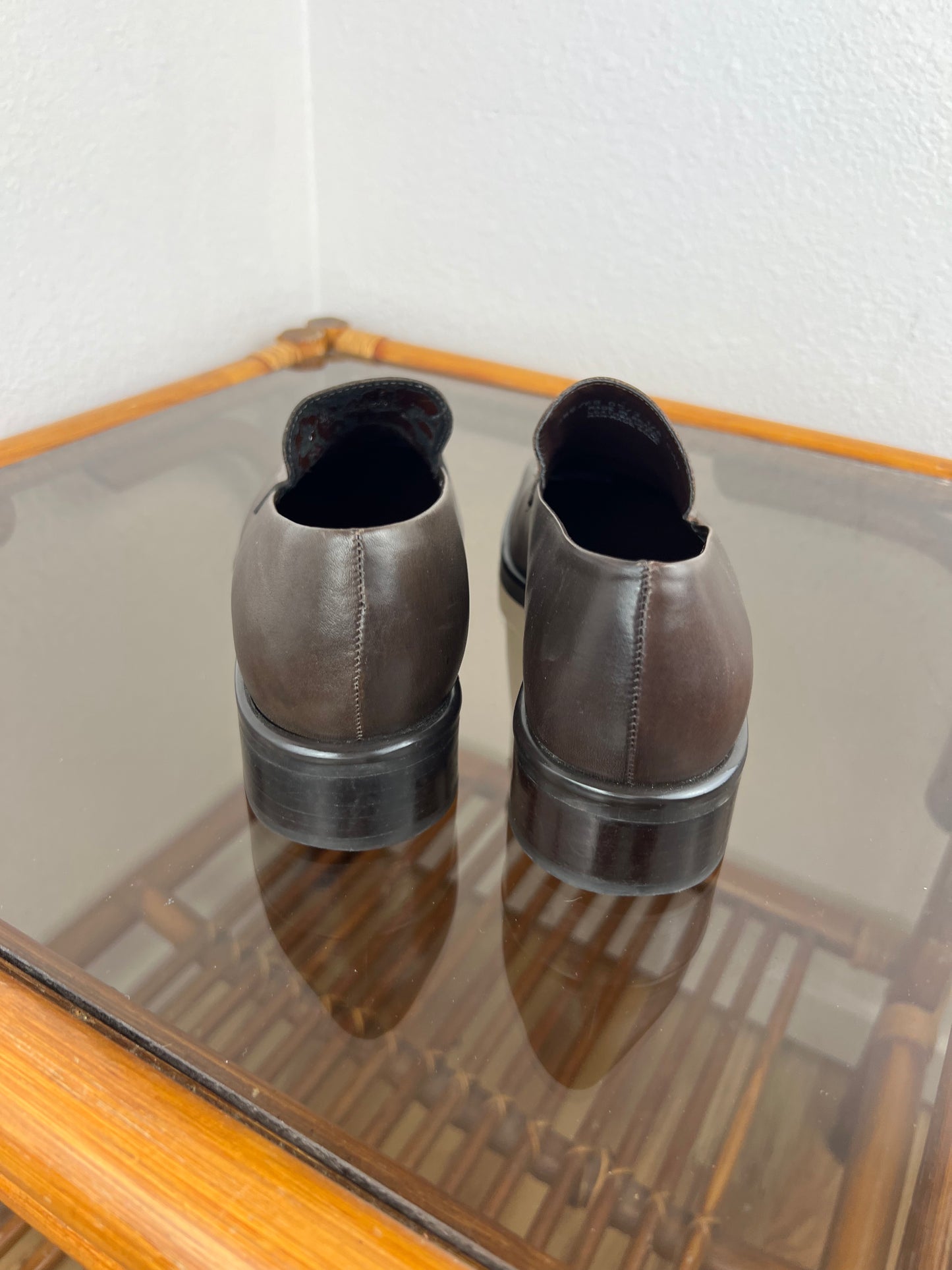 Franco Sarto Brown Leather Loafers