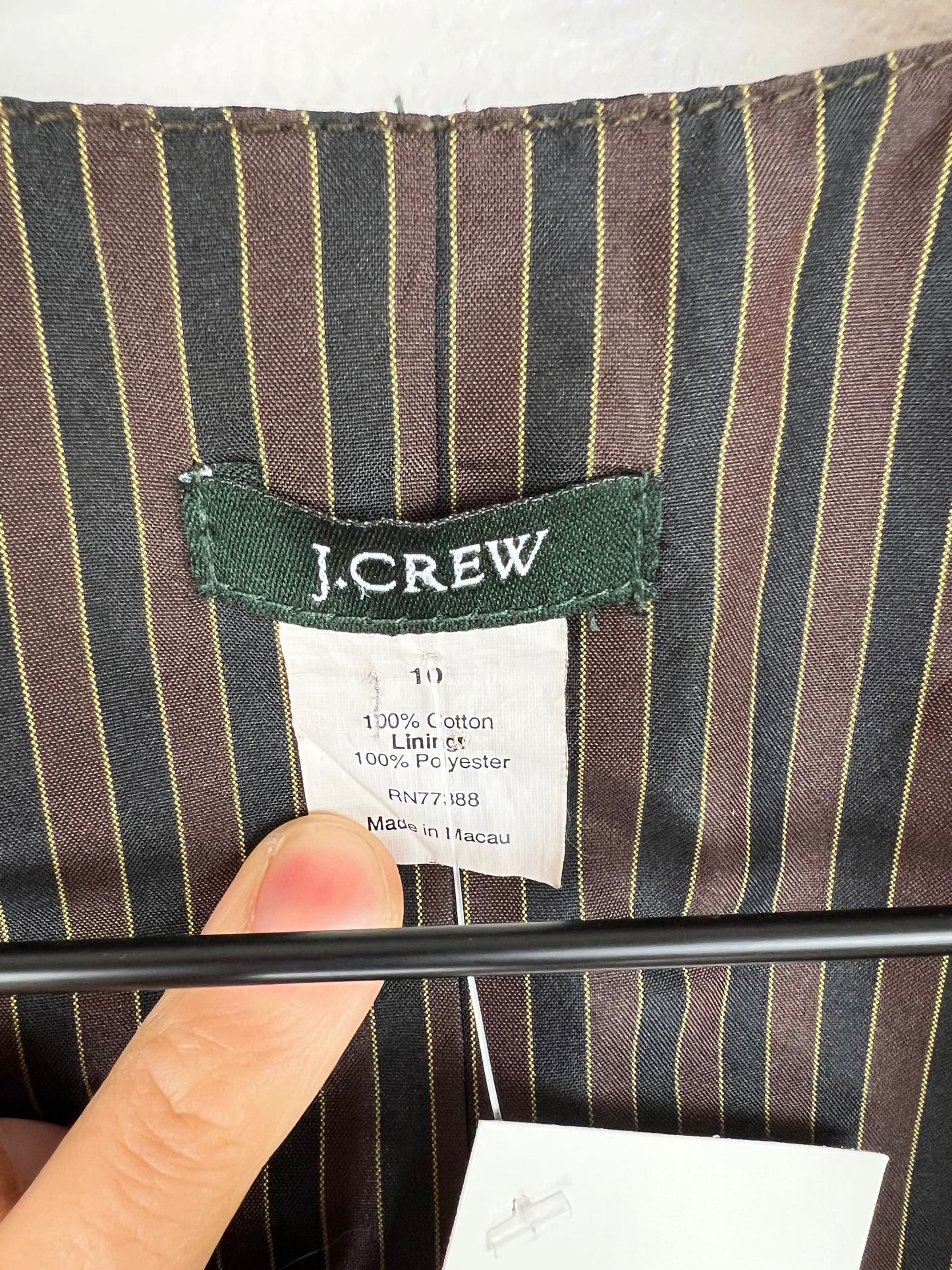 J.CREW BROWN CORDUROY VEST