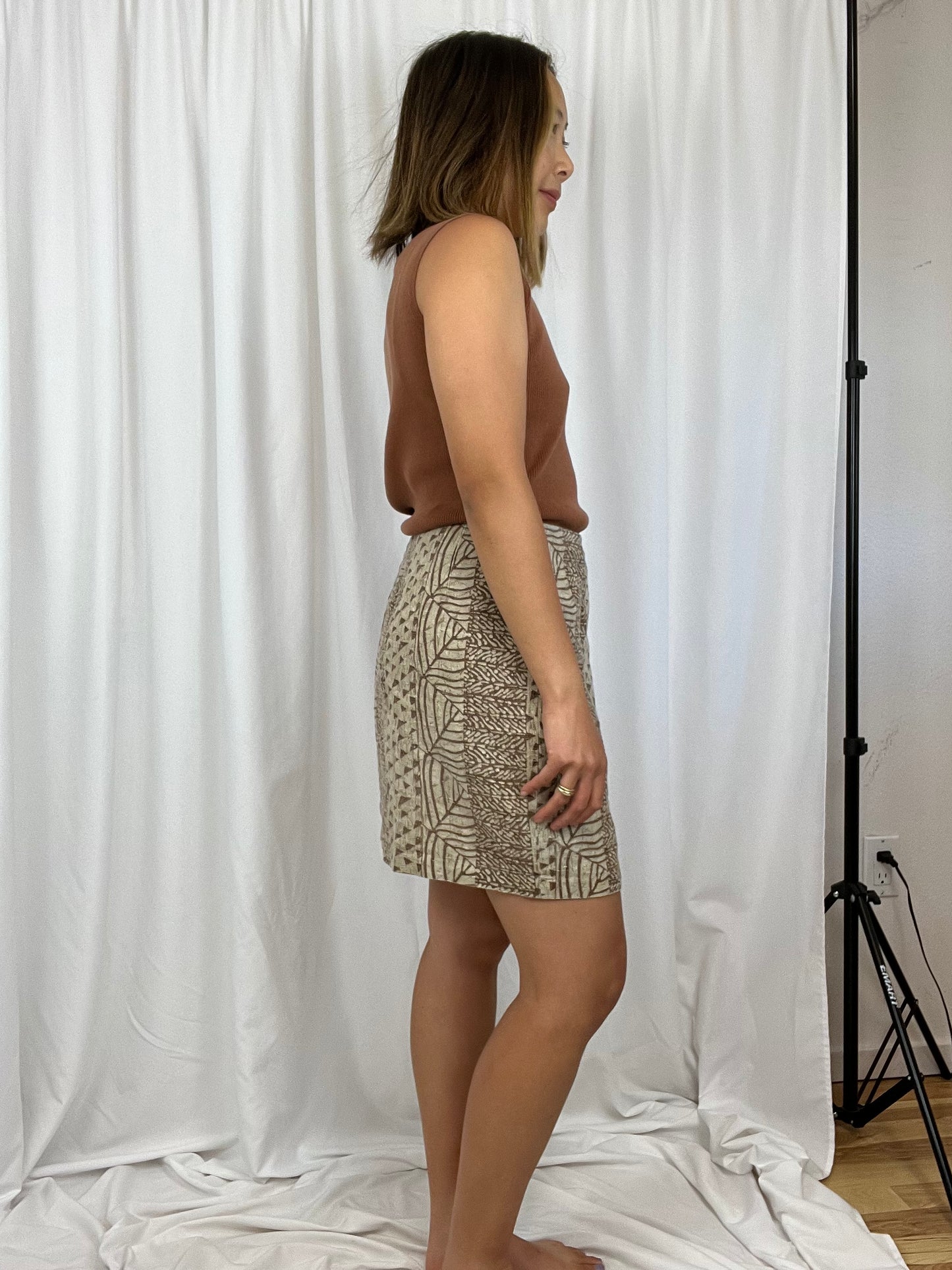 LINEN/COTTON WRAP SKIRT