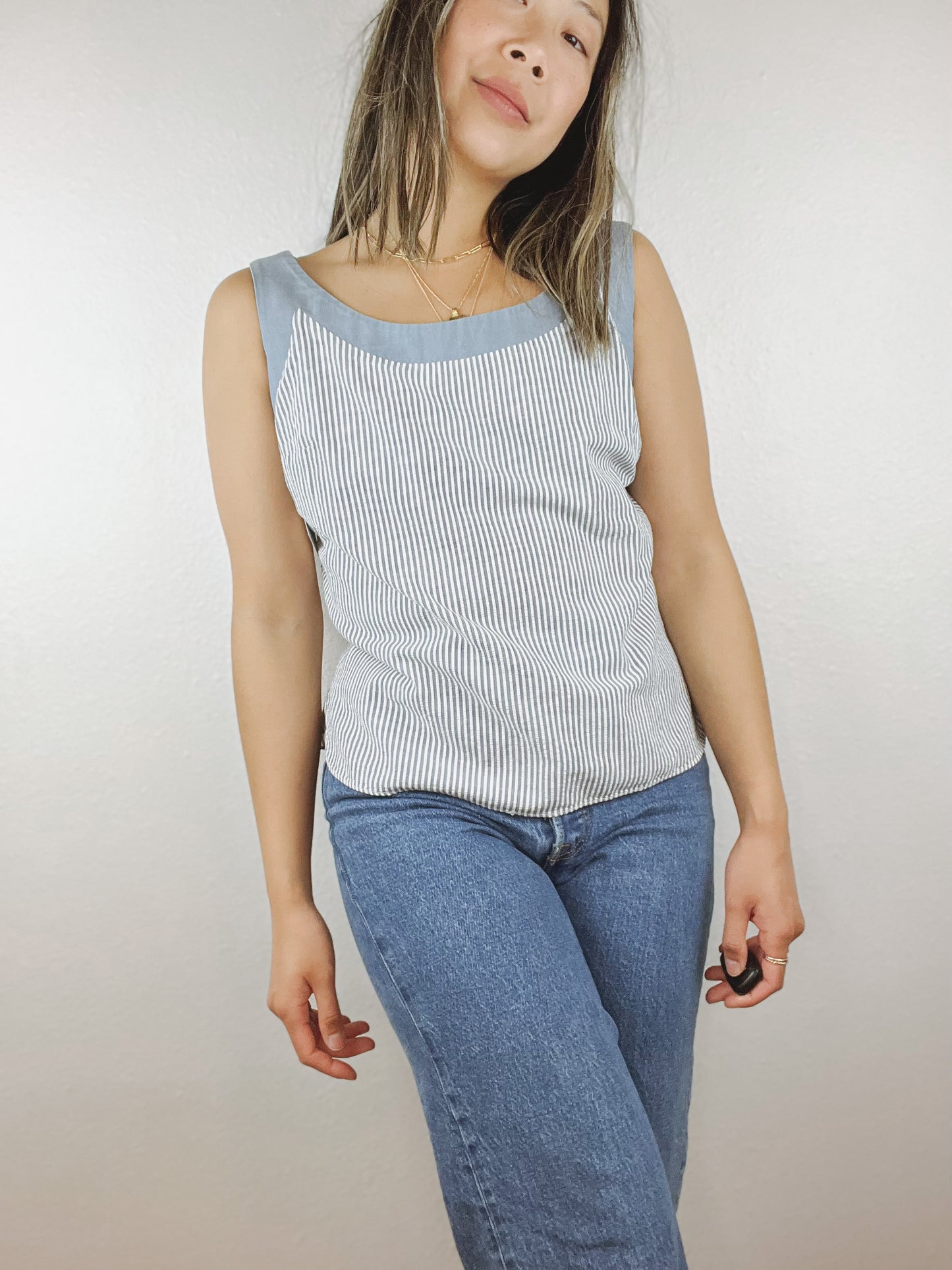Striped Wide Neck Top