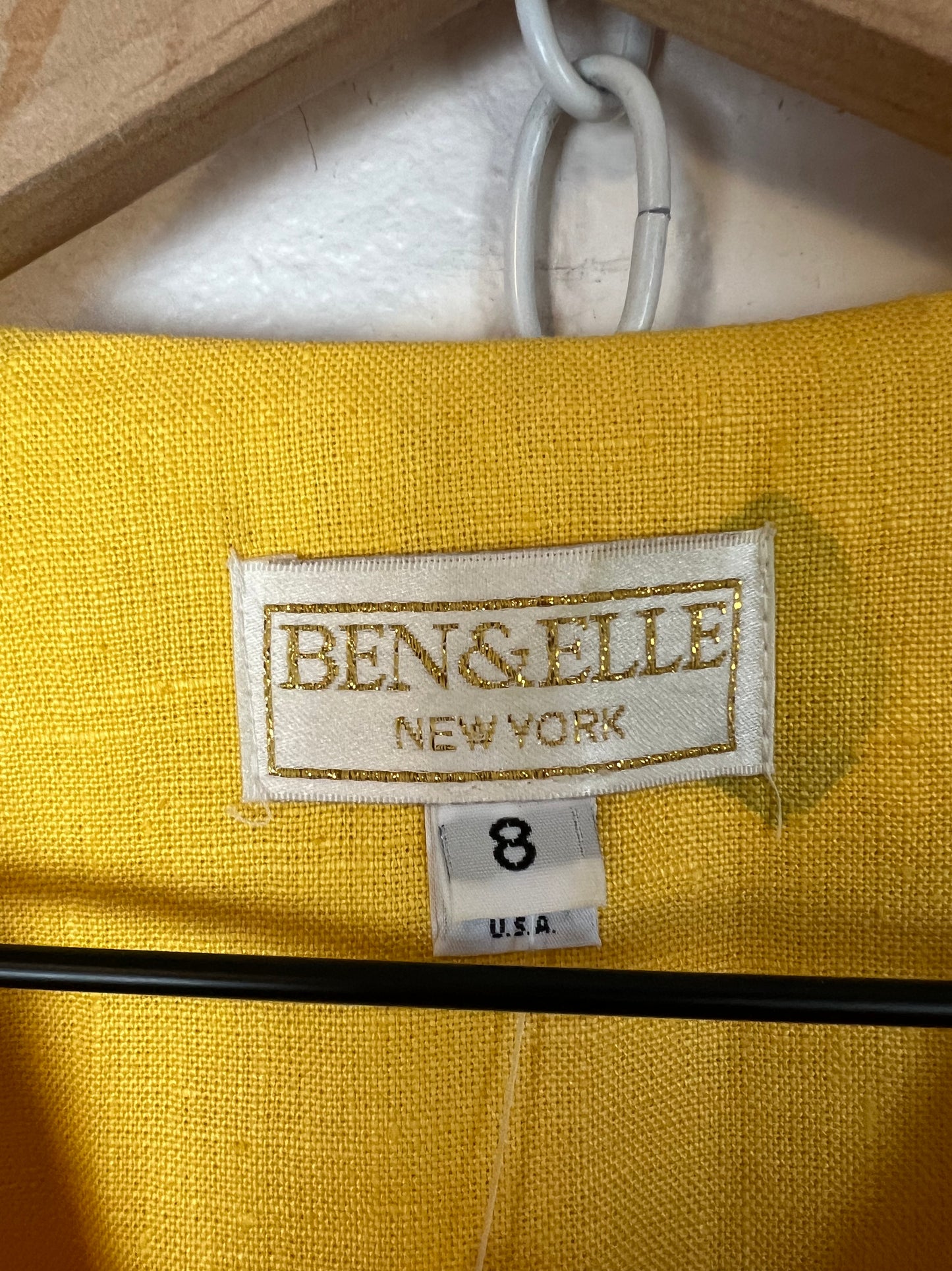 LINEN YELLOW BUTTON DOWN DRESS