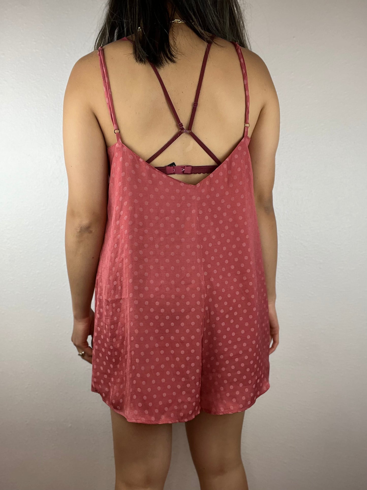 Show Me Your MuMu Pink Polka Dot Romper