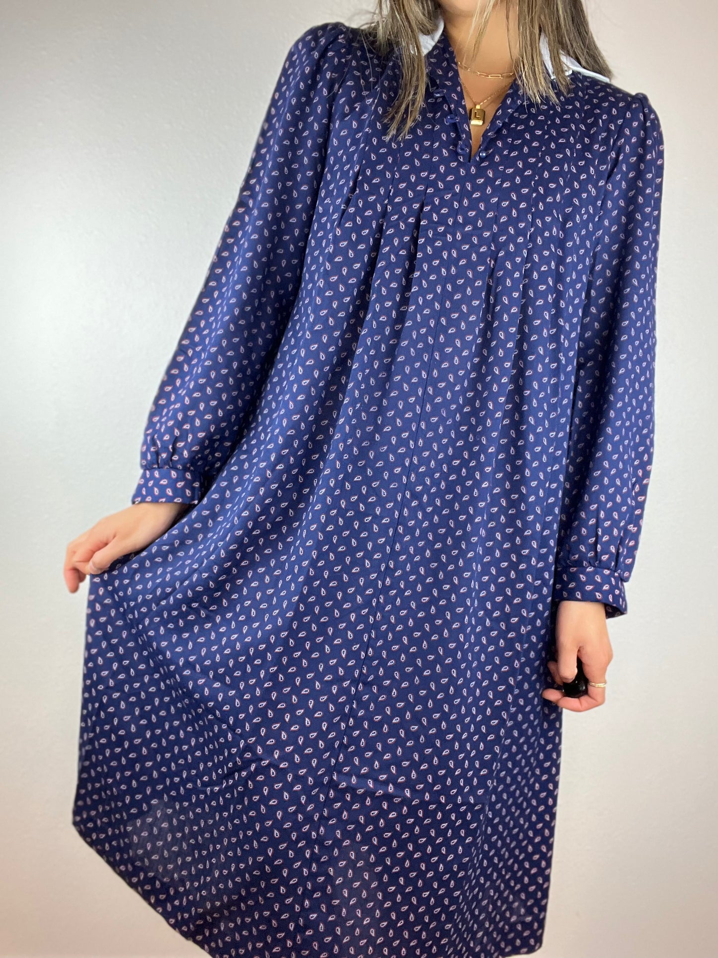 Union Made Blue Paisley Dress