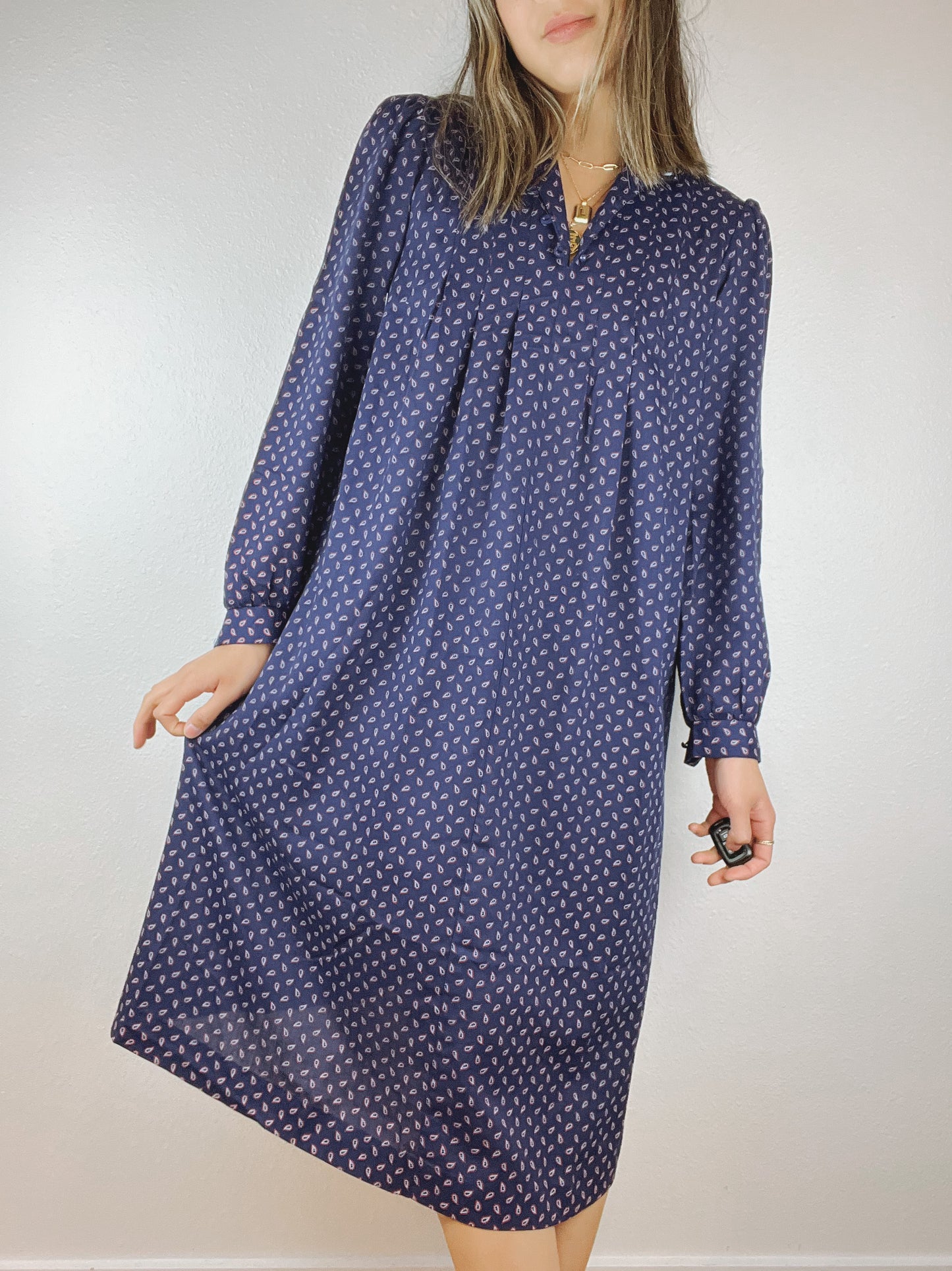 Union Made Blue Paisley Dress