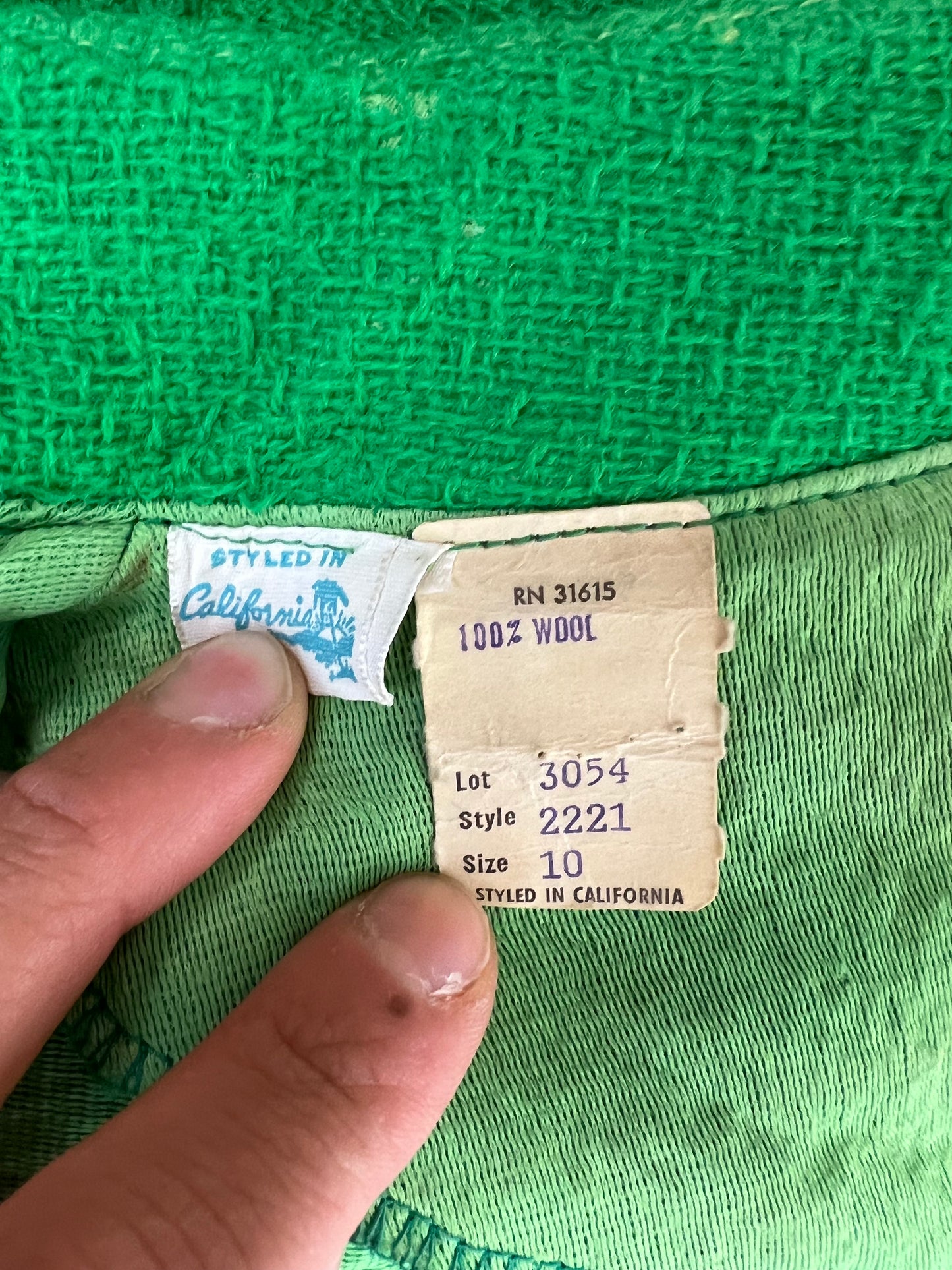 60s Kelly Green Shift Dress