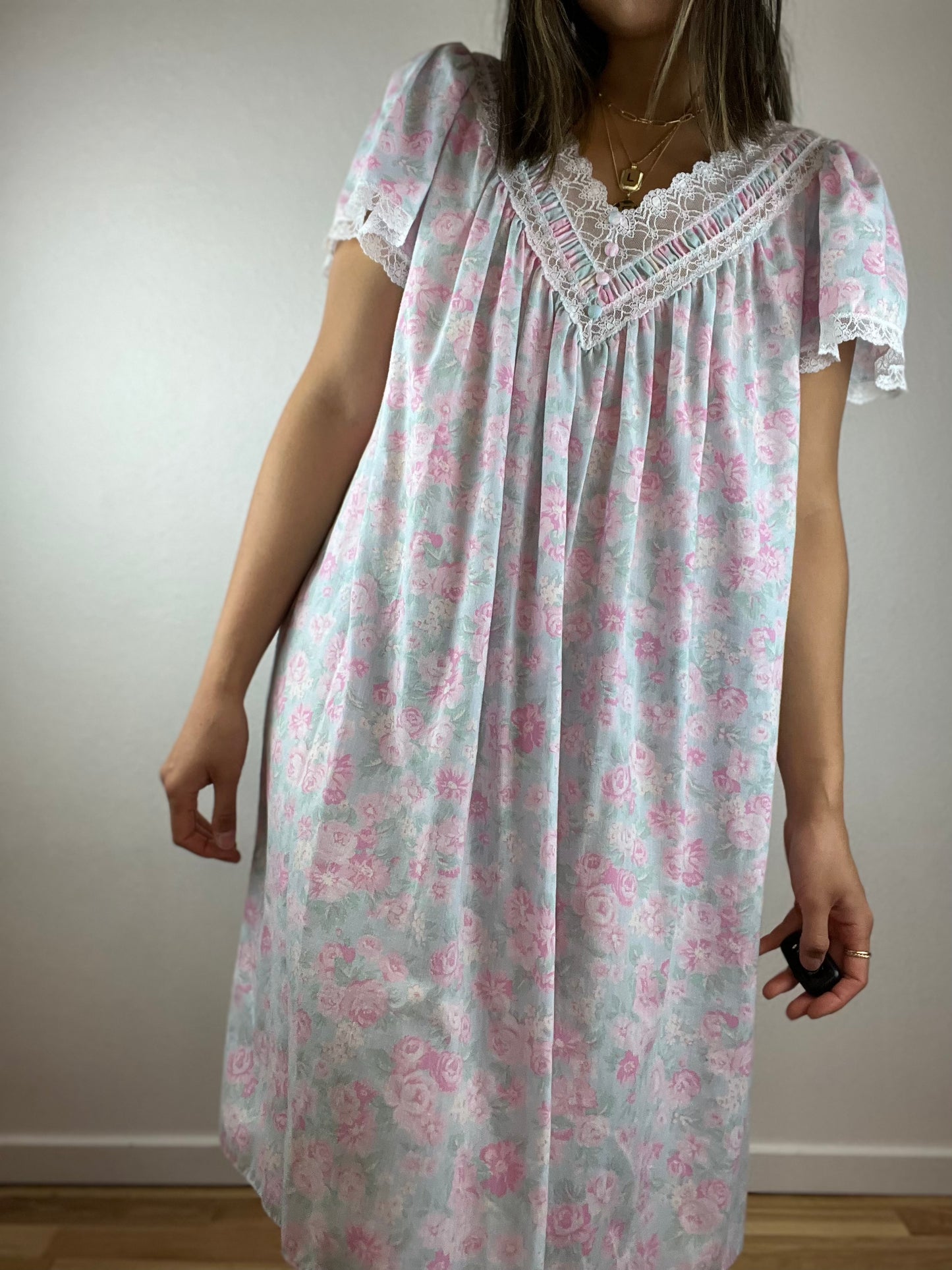 Vintage Soft Florals Cottagecore Dress