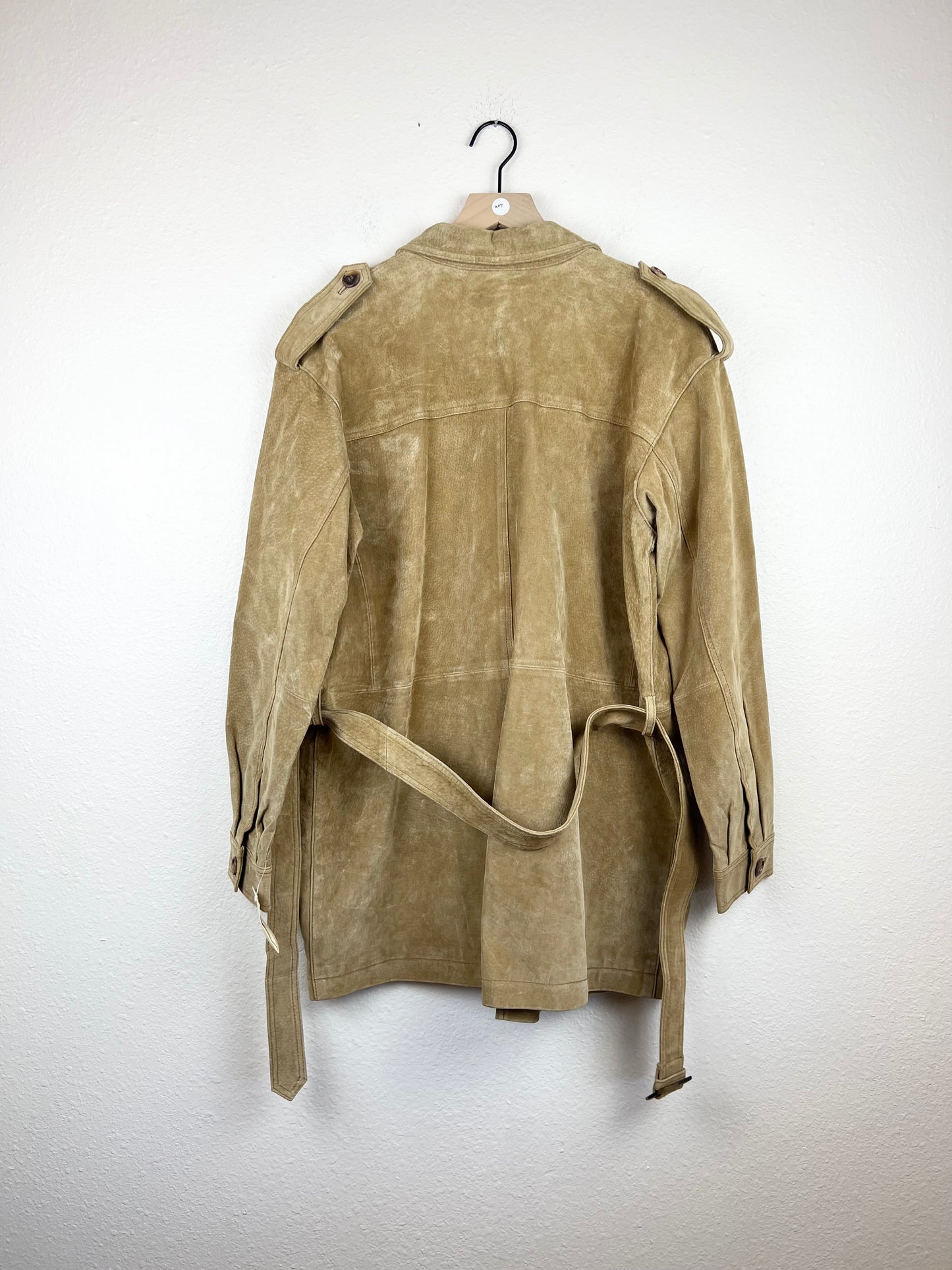 NWT SUEDE LEATHER OVERCOAT