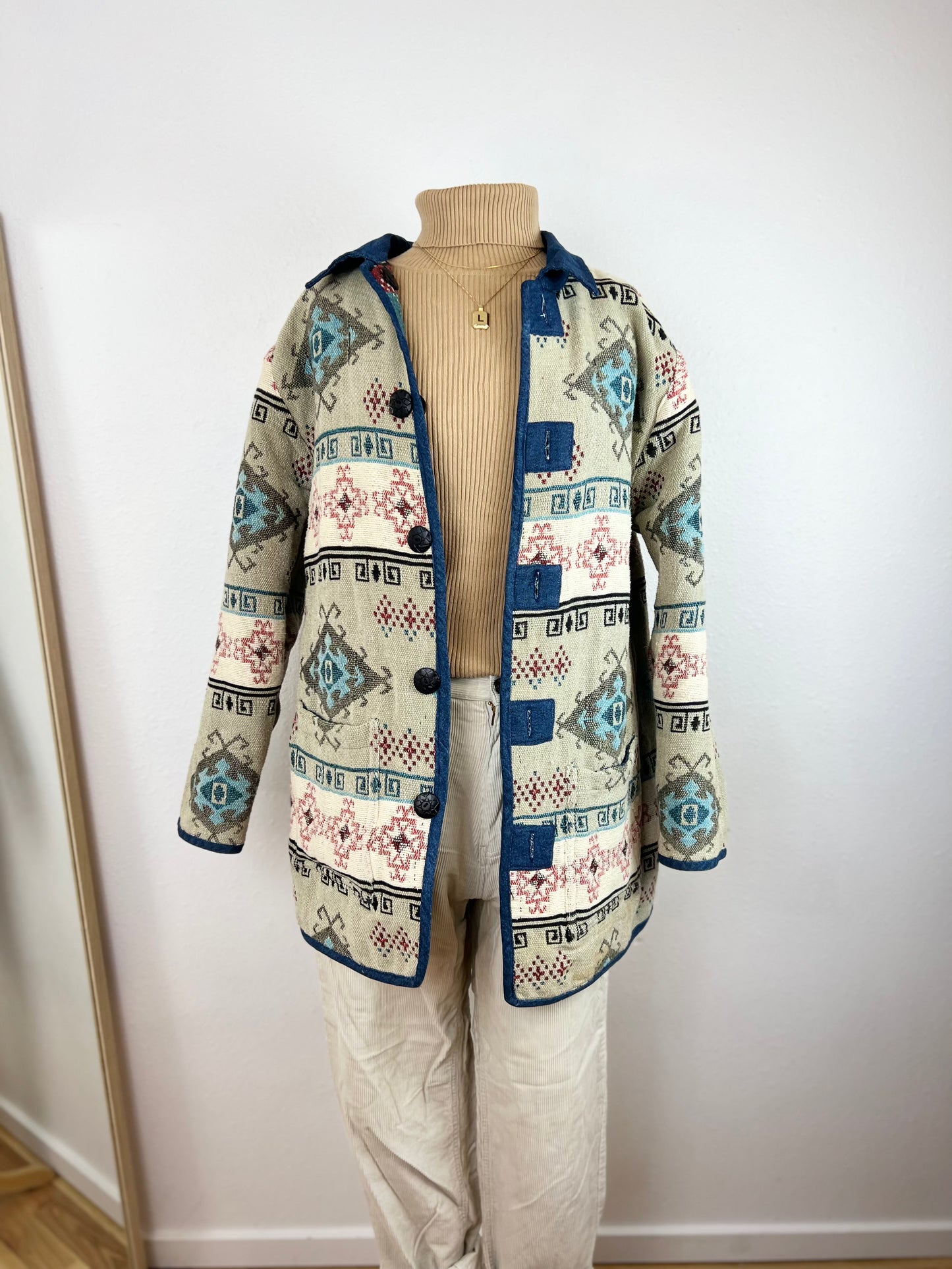 REVERSIBLE PATTERNED CHORE JACKET