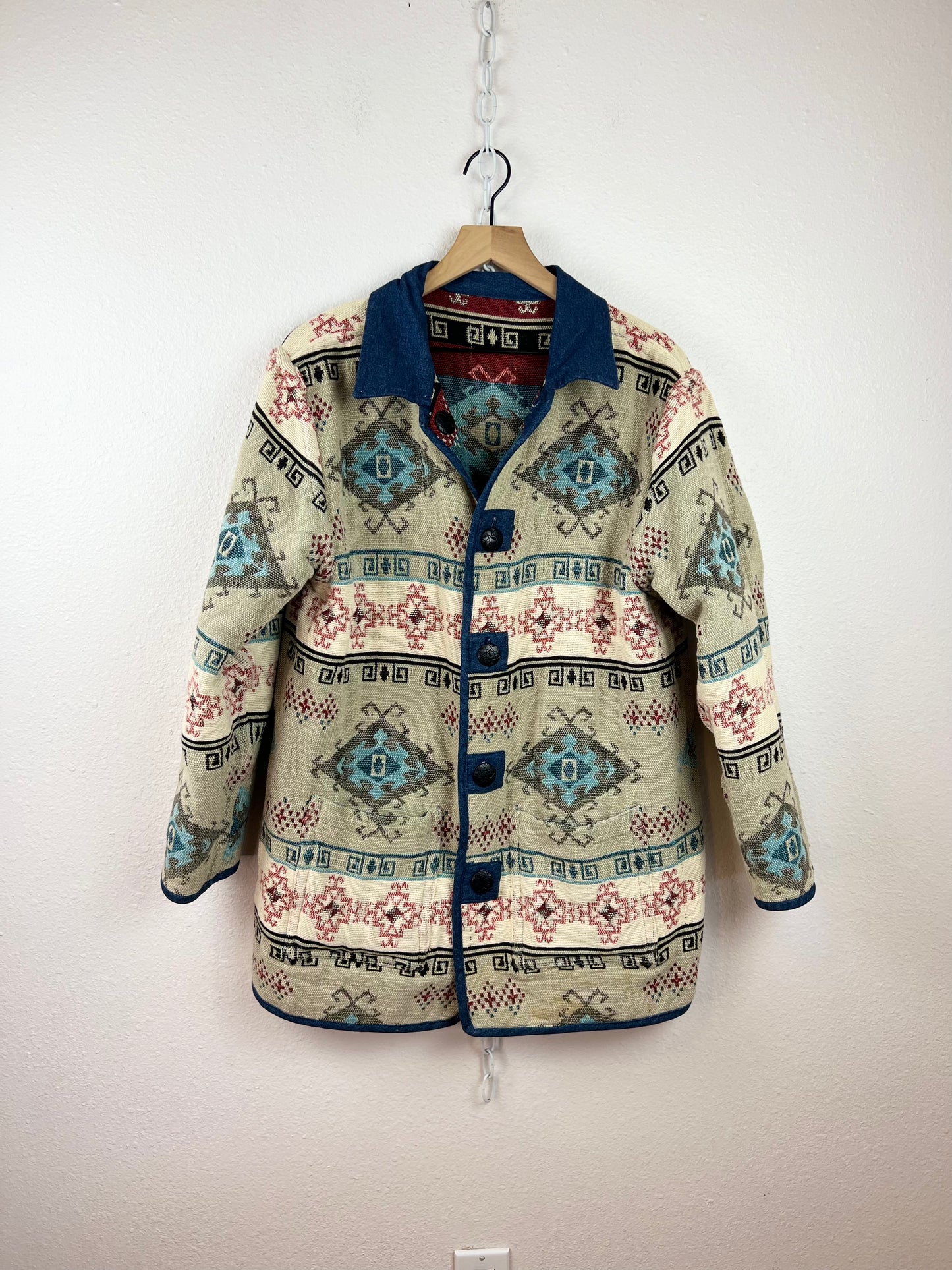 REVERSIBLE PATTERNED CHORE JACKET