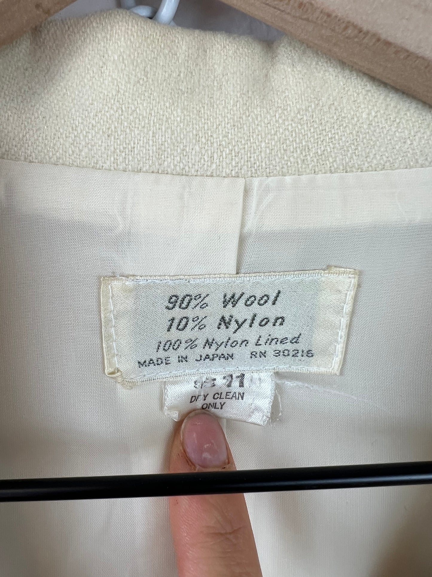 CREAM WOOL BLAZER